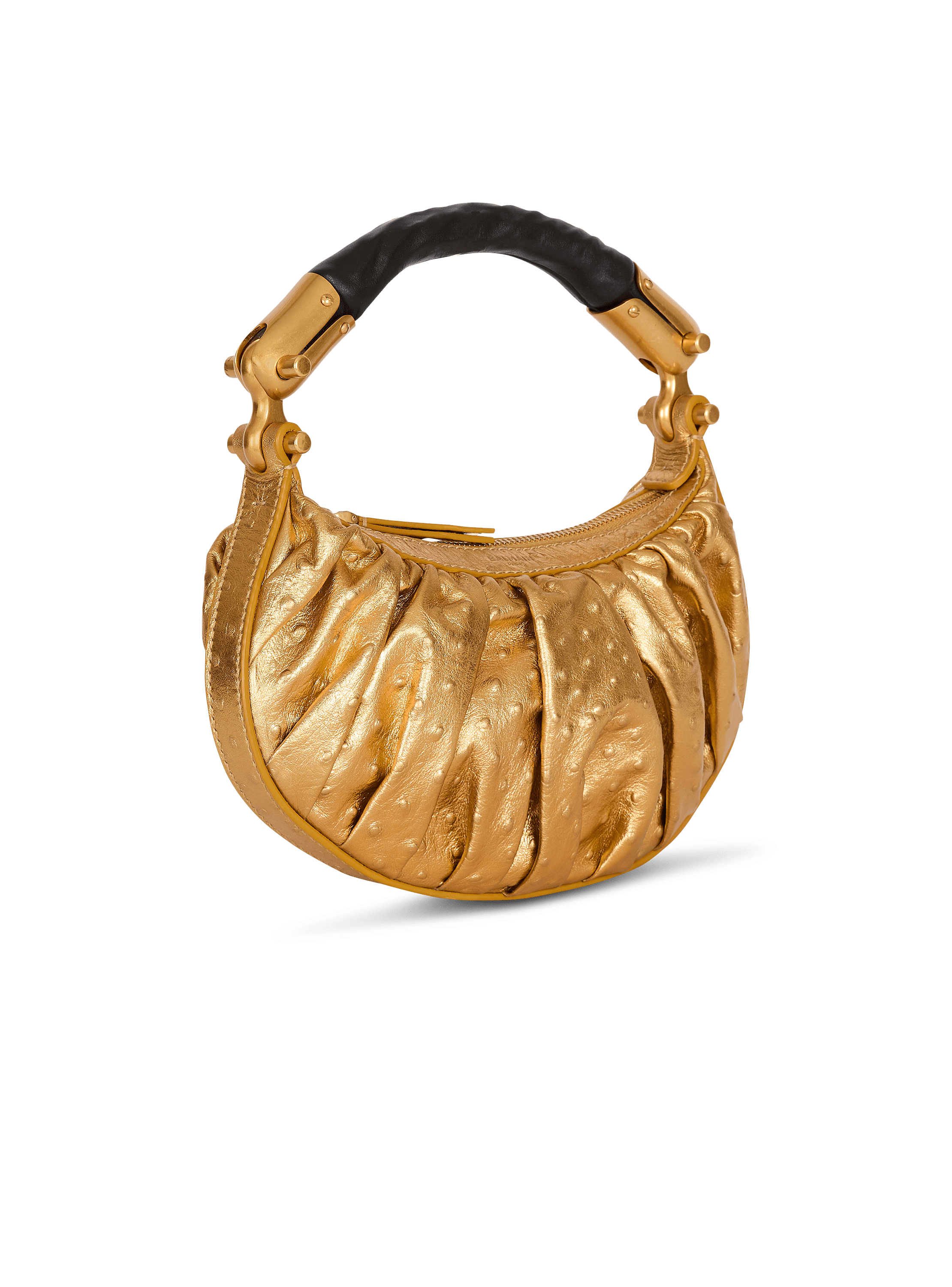 Ebene Mini bag in lamé leather