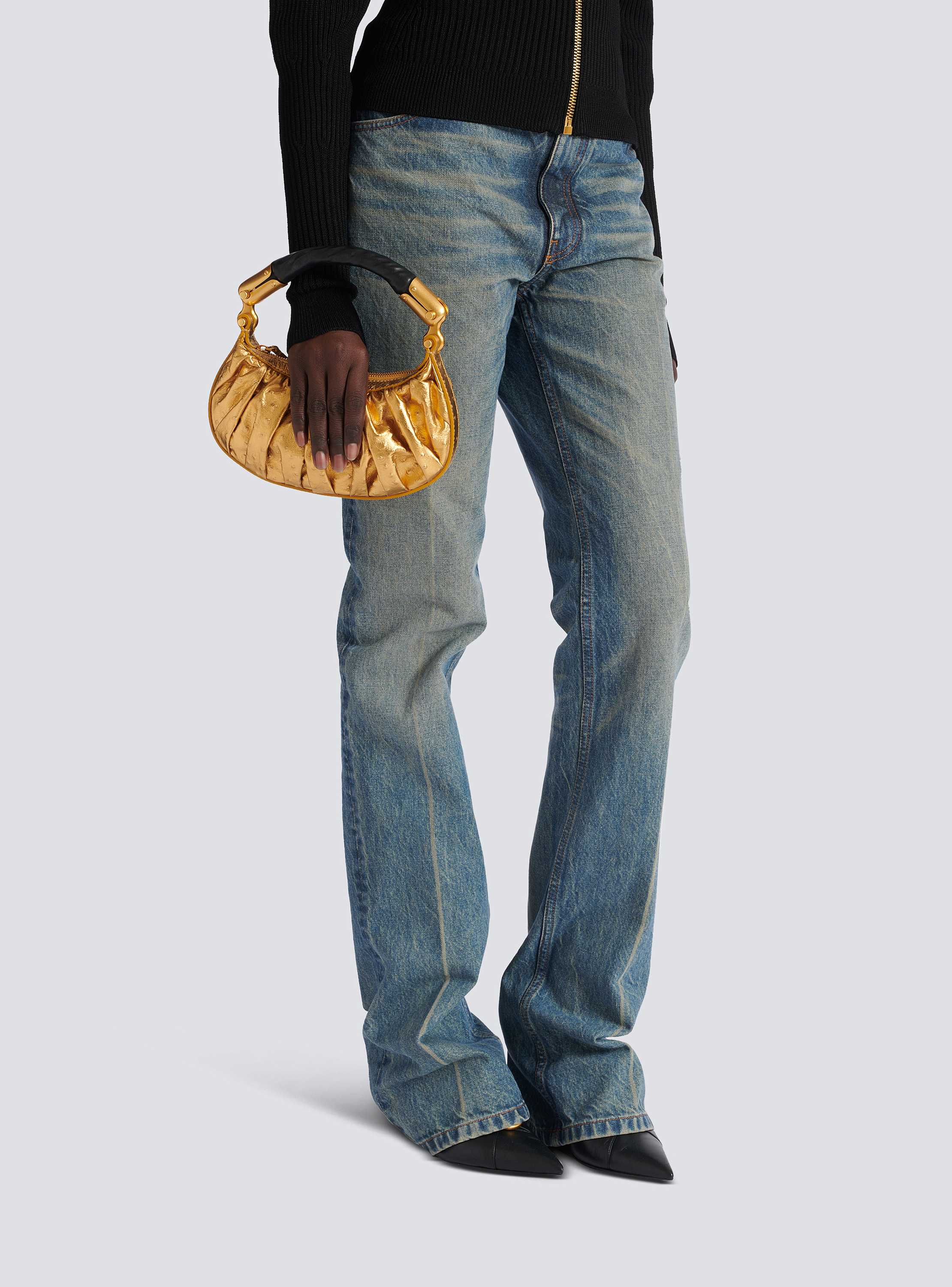 Ebene Mini bag in lamé leather