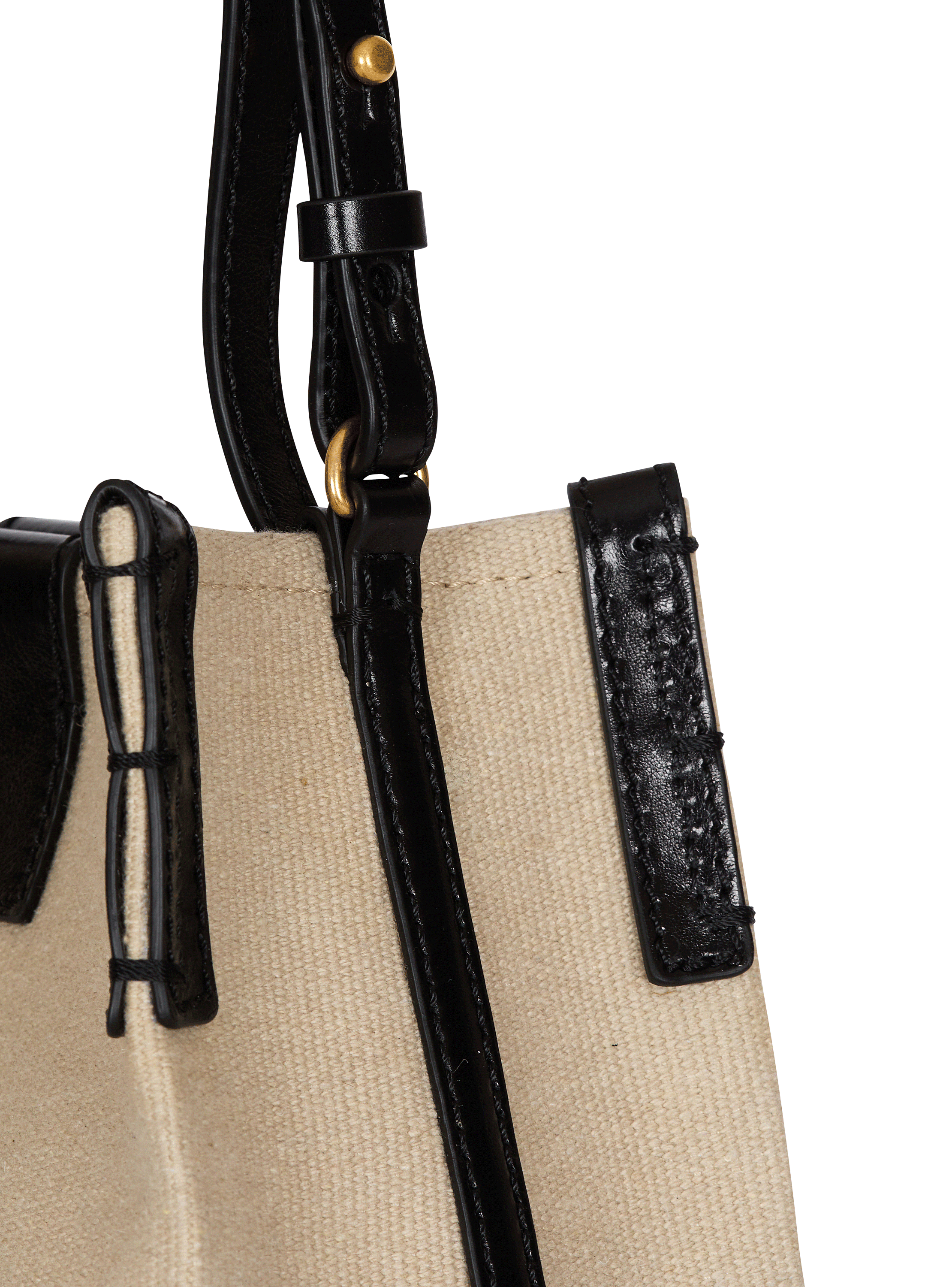 Release Bucket bag in canvas and calfskin