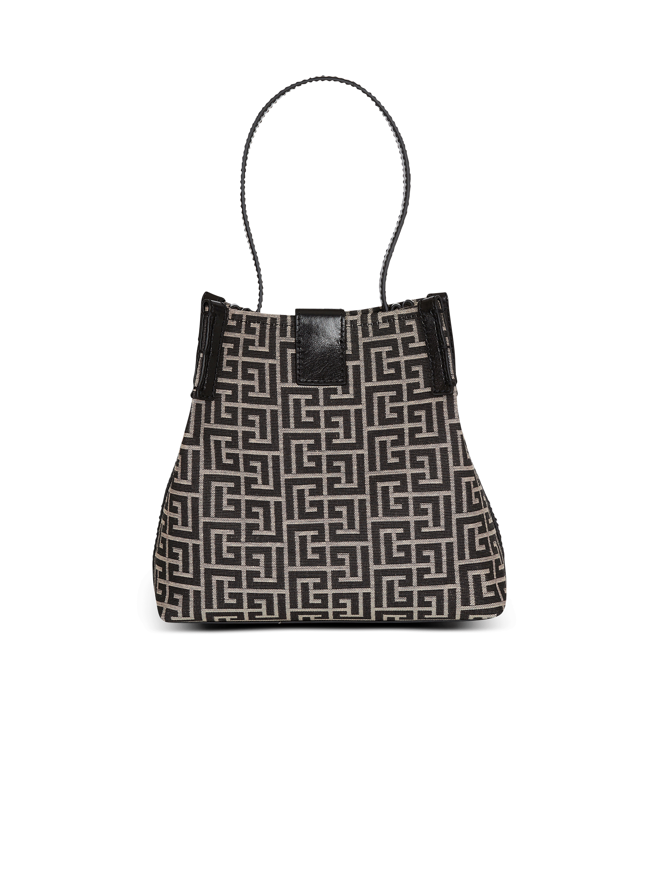 Release Bucket bag in jacquard and calfskin