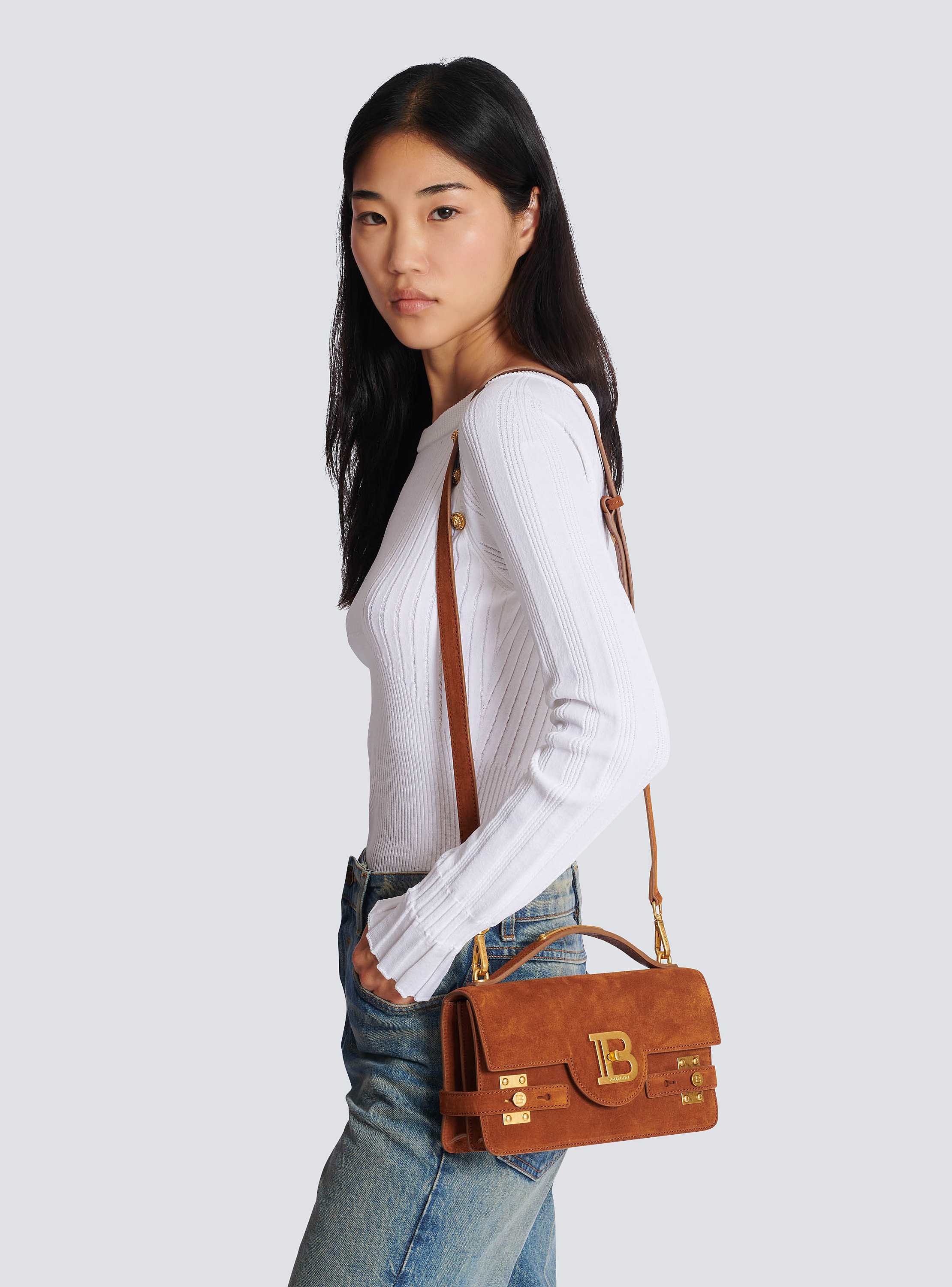 Suede B-Buzz Shoulder 24 bag