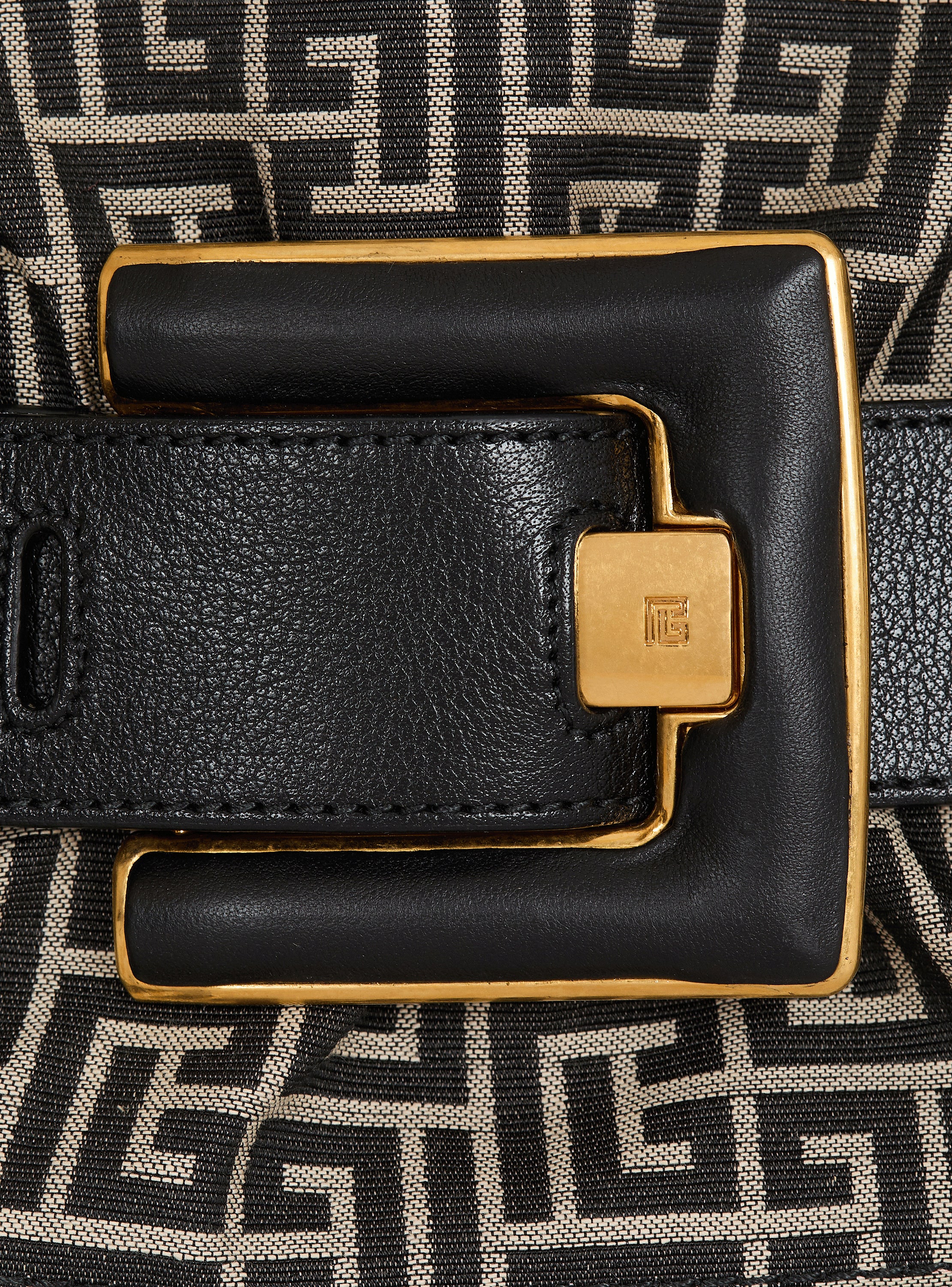 Leather and monogram jacquard Anthem bag