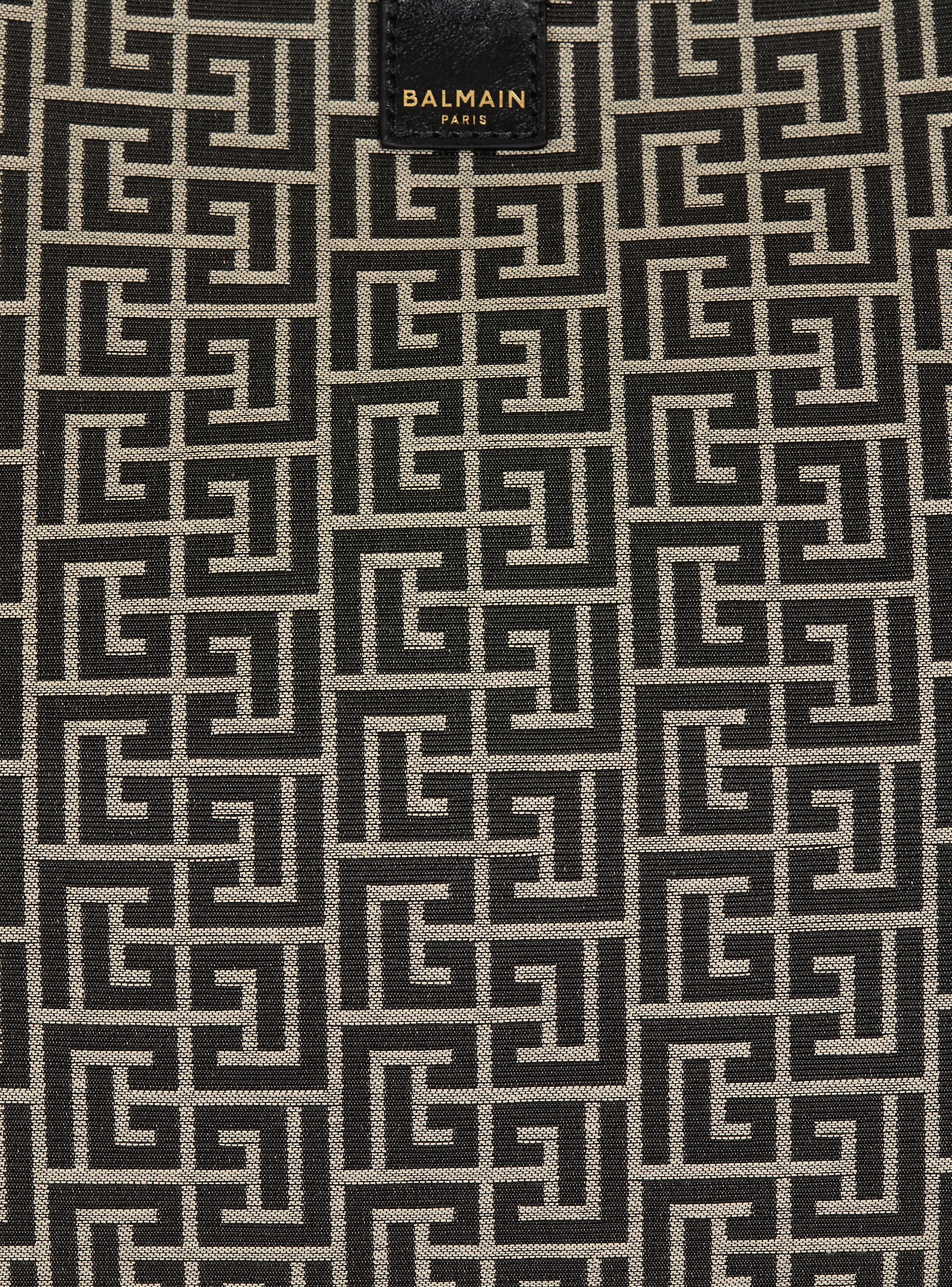 Medium Release Shopper bag in monogram jacquard and calfskin leather