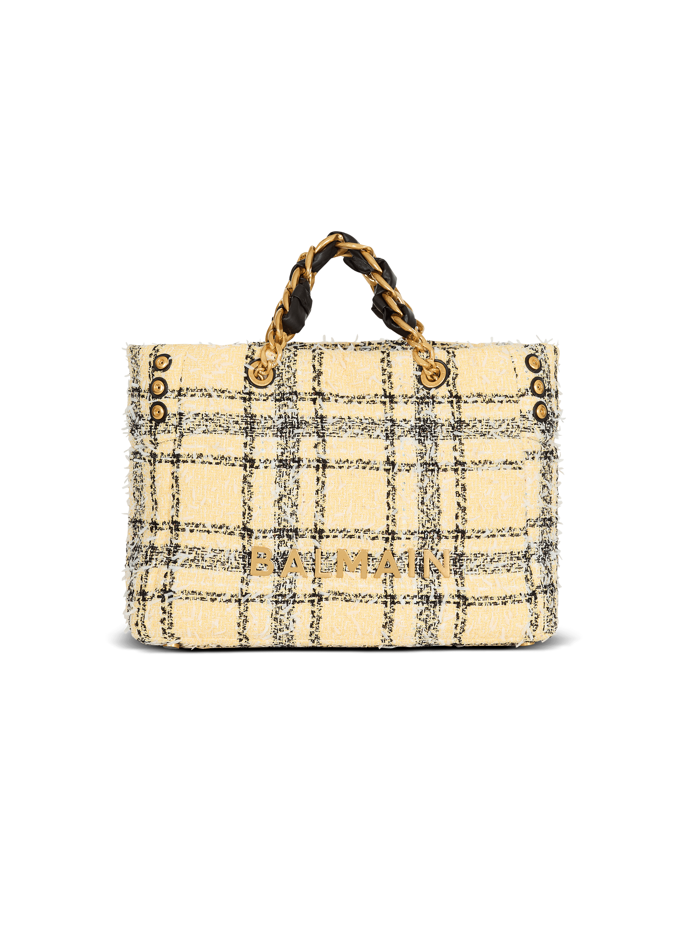 Plaid tweed 1945 tote bag