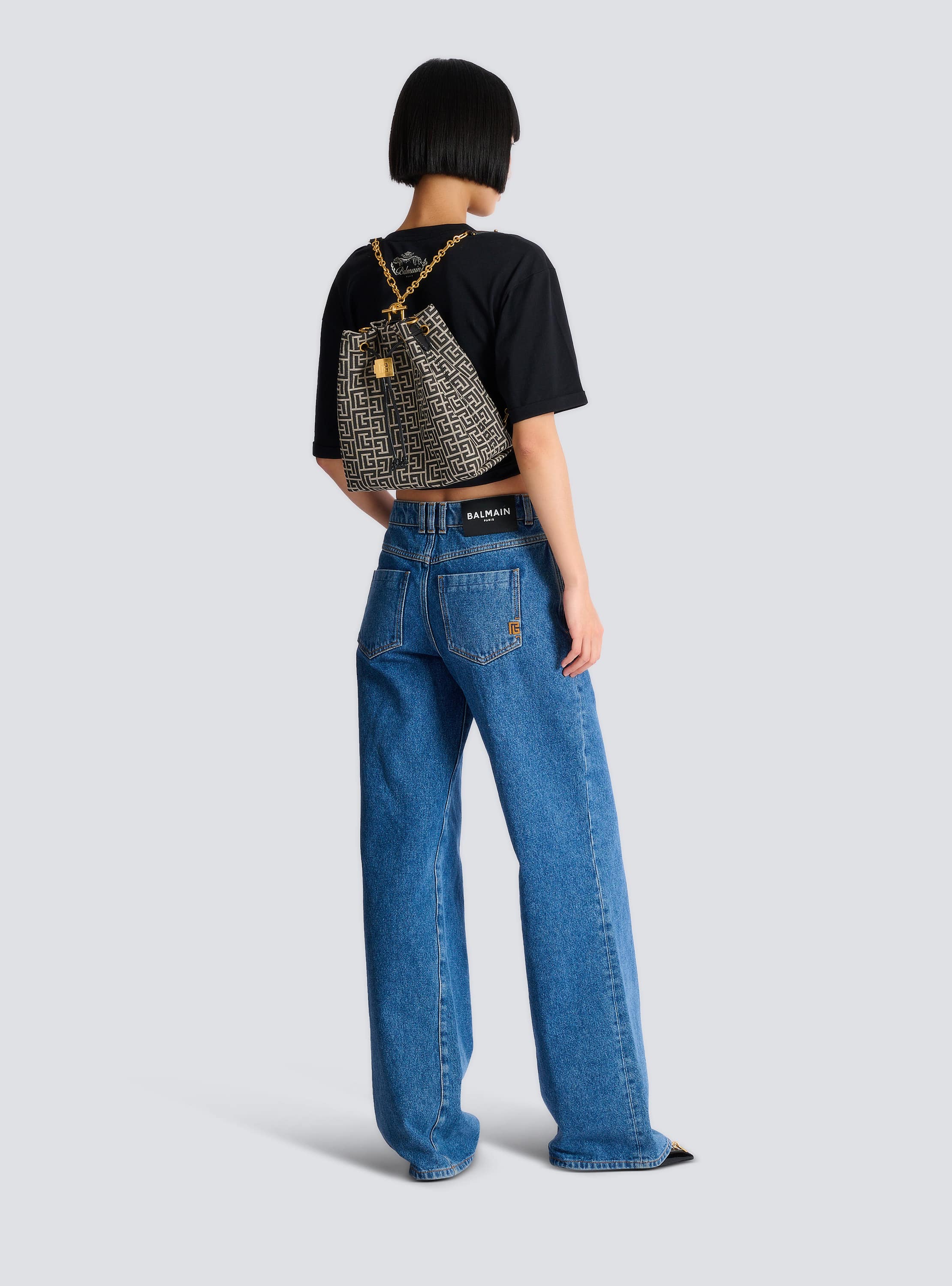 Pulse monogram jacquard backpack