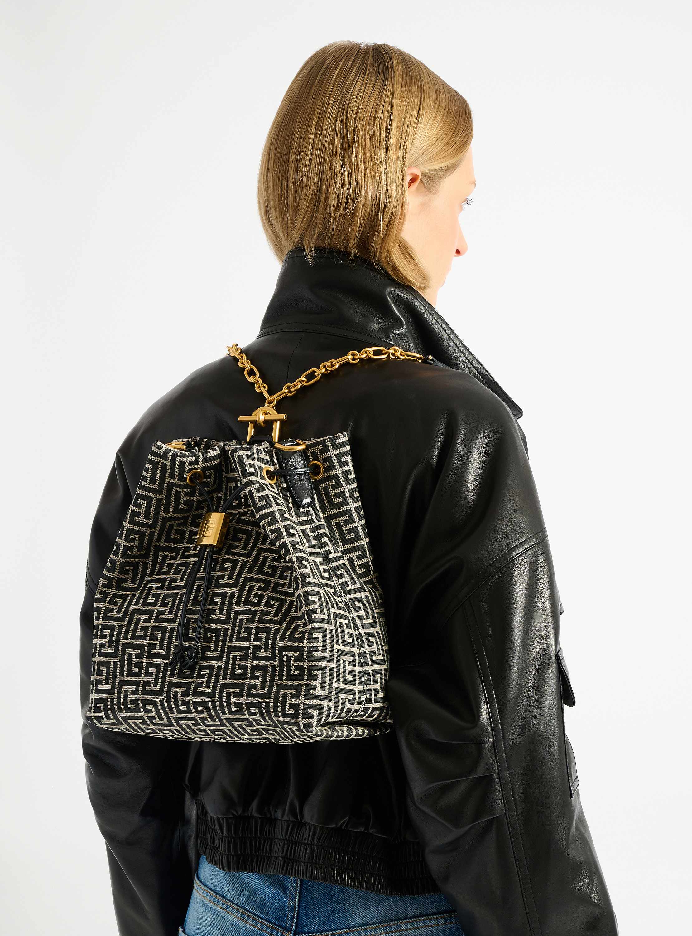 Sac &agrave; dos Pulse en jacquard monogramme