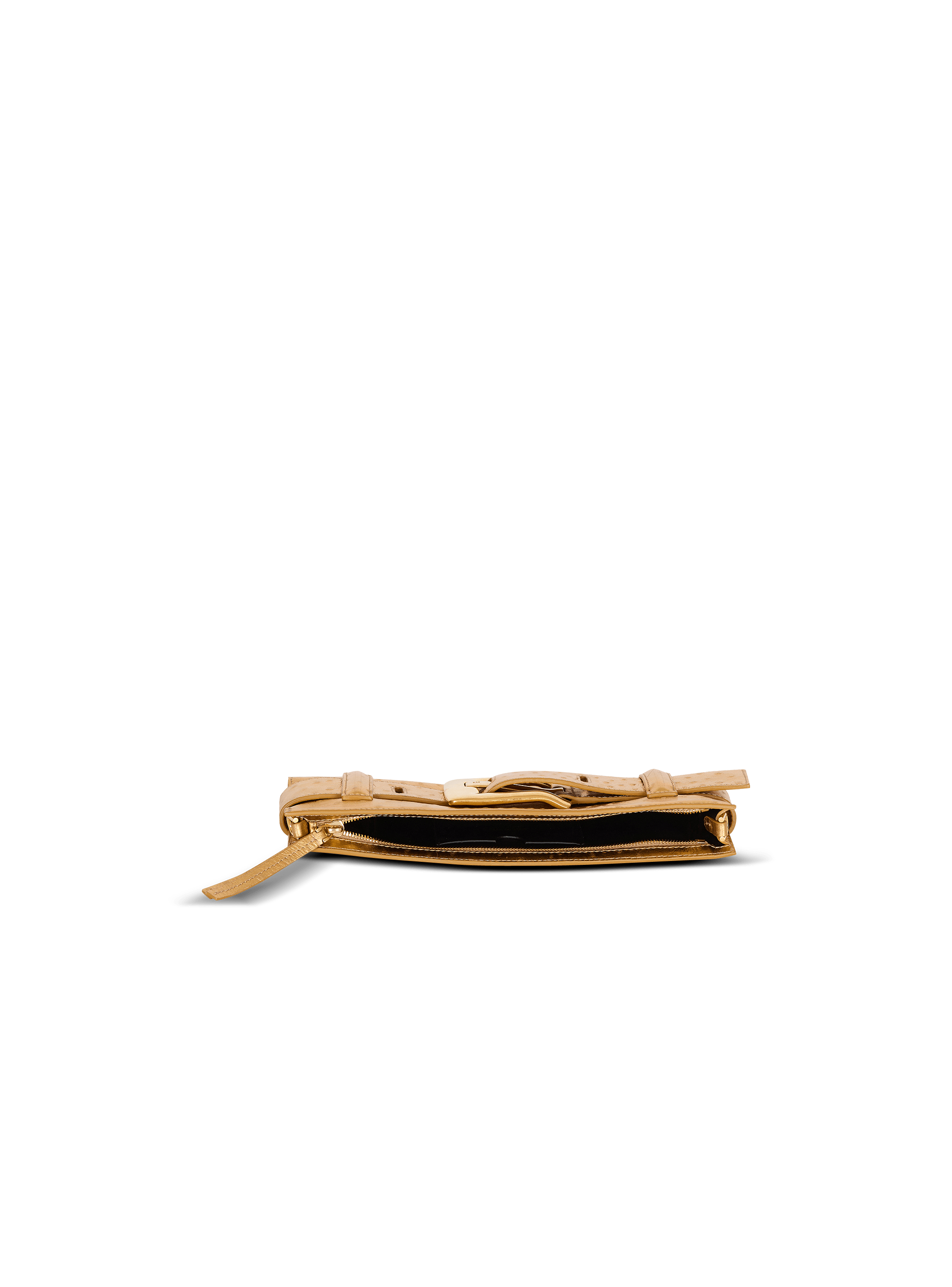 Anthem laminated leather clutch