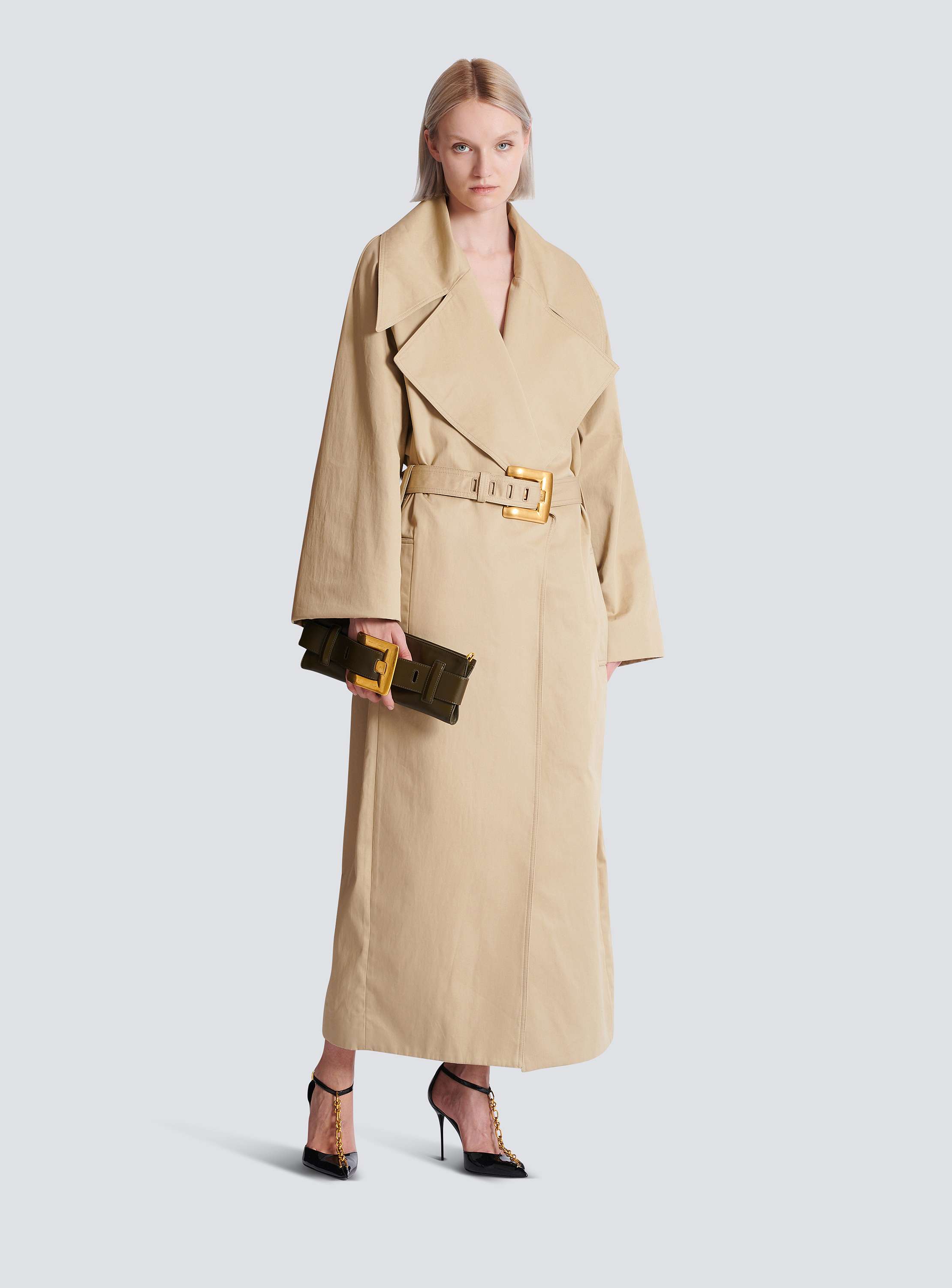 Anthem calfskin leather clutch