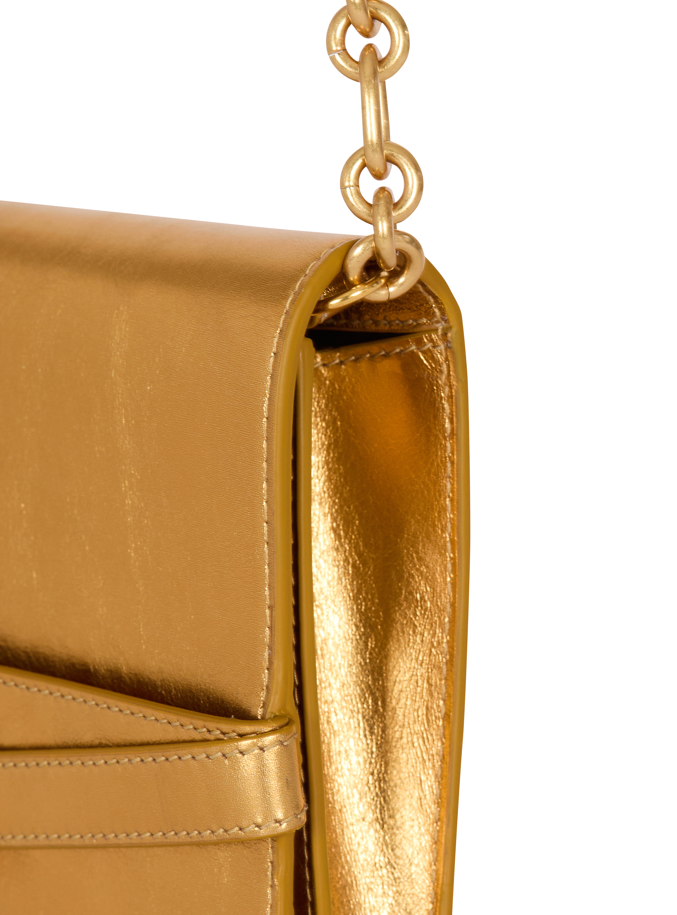 Shuffle wallet in lamé leather