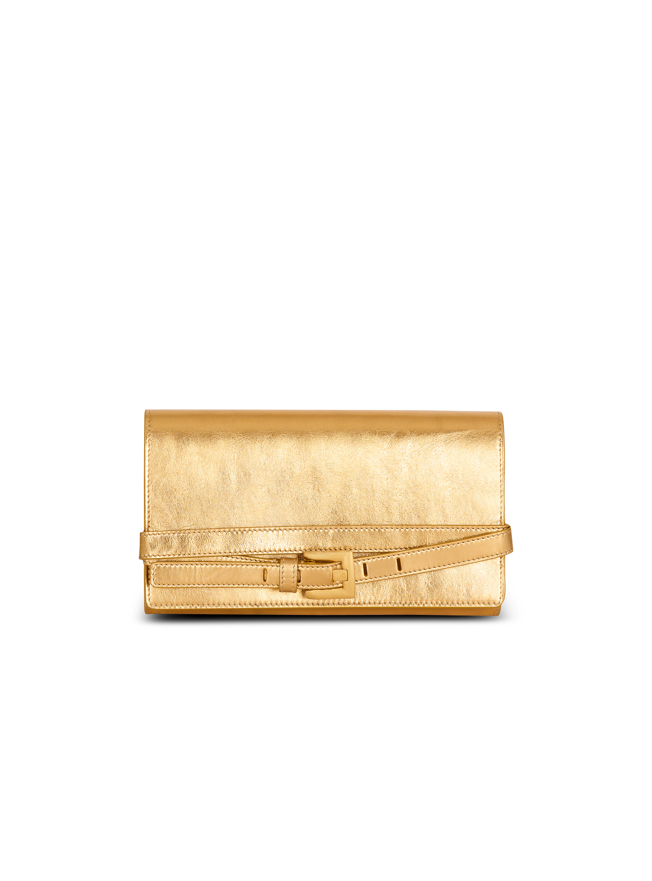 Shuffle wallet in lamé leather