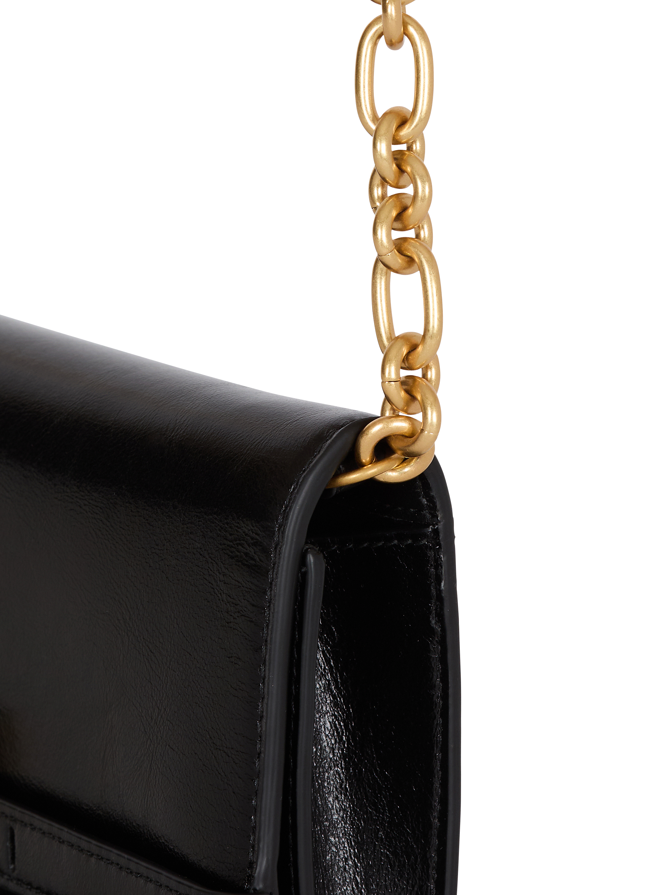 Shuffle calfskin wallet with chain