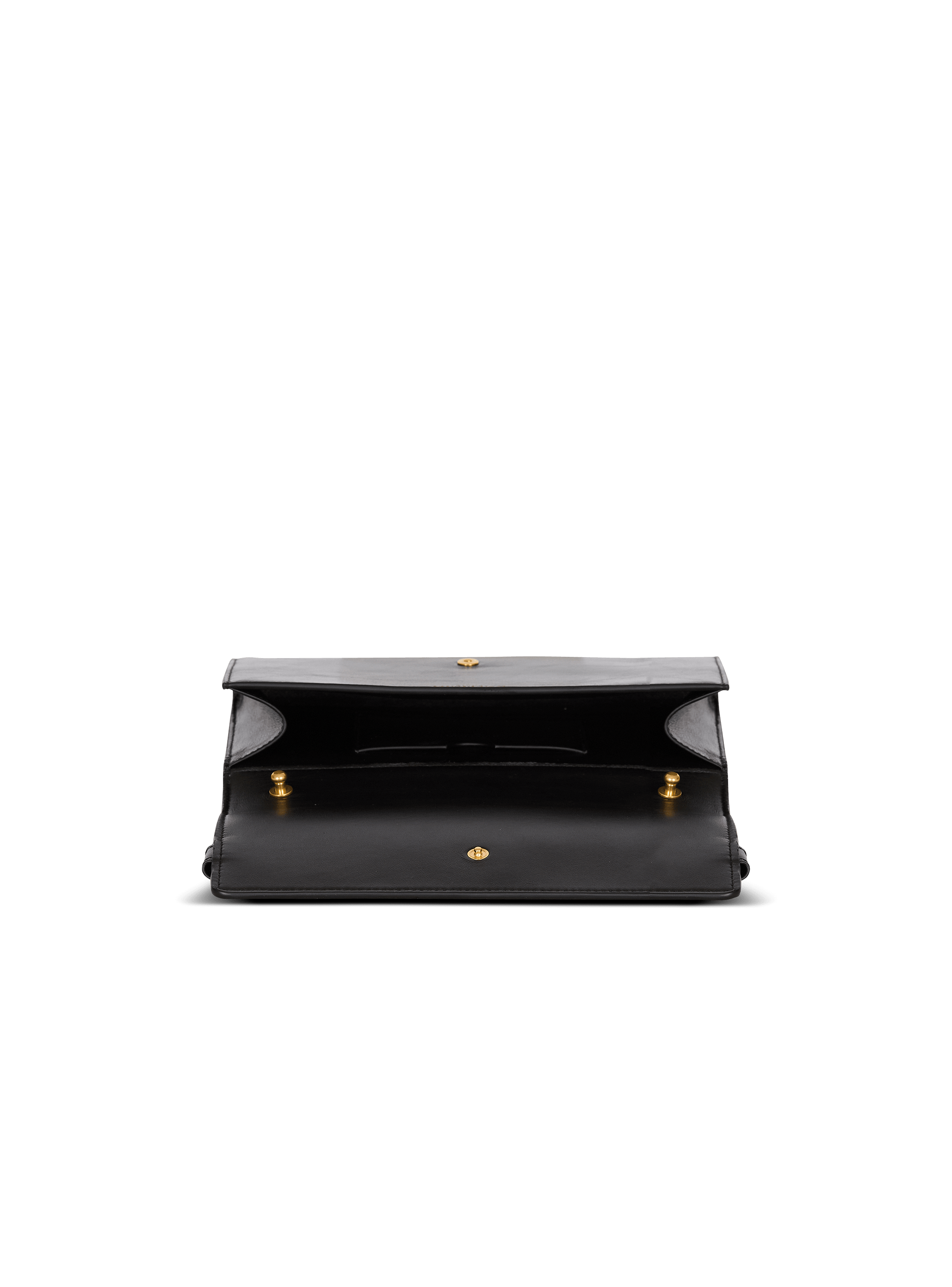 Shuffle calfskin wallet with chain