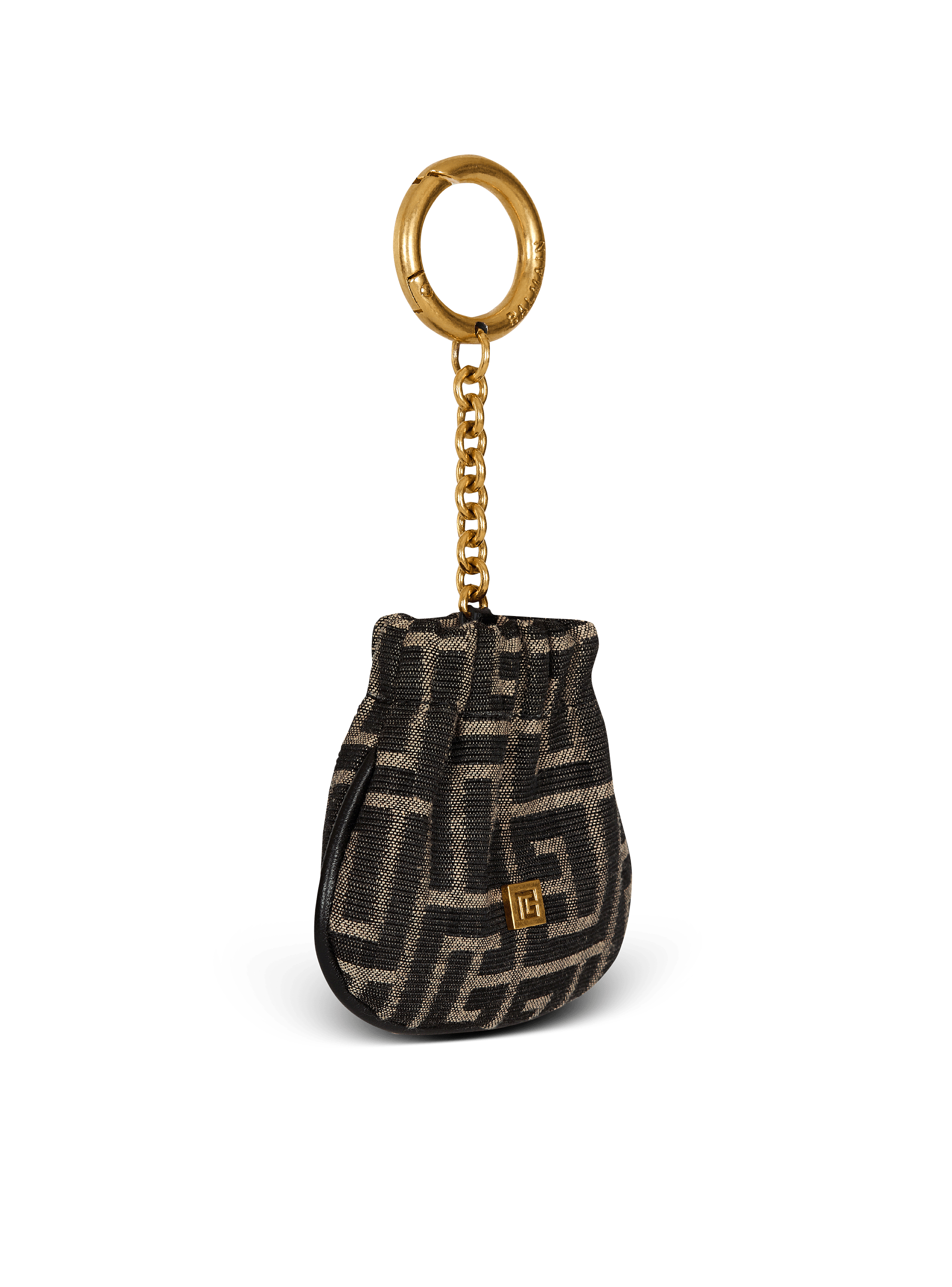 Pulse monogram jacquard key ring