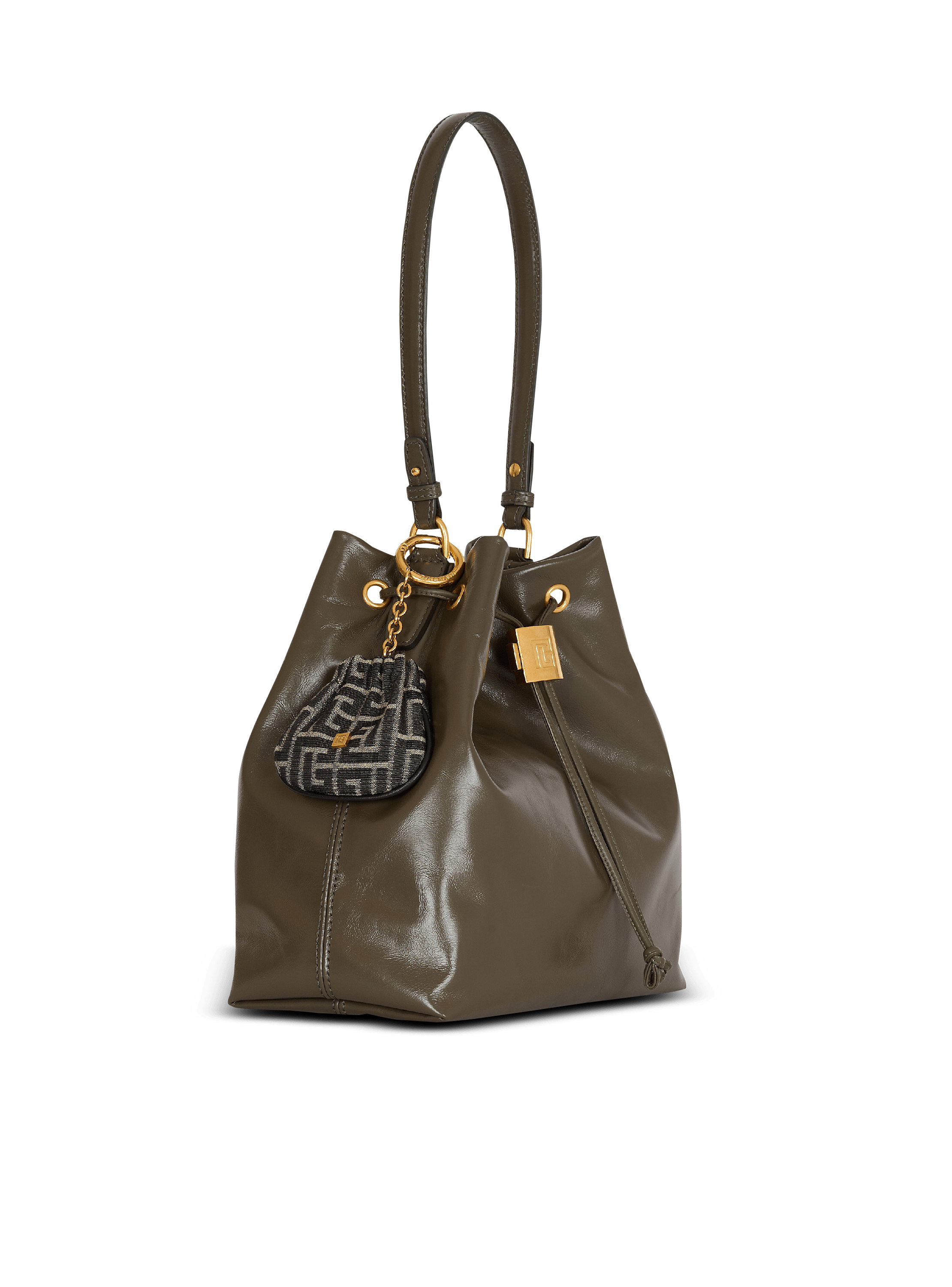 Pulse monogram jacquard key ring