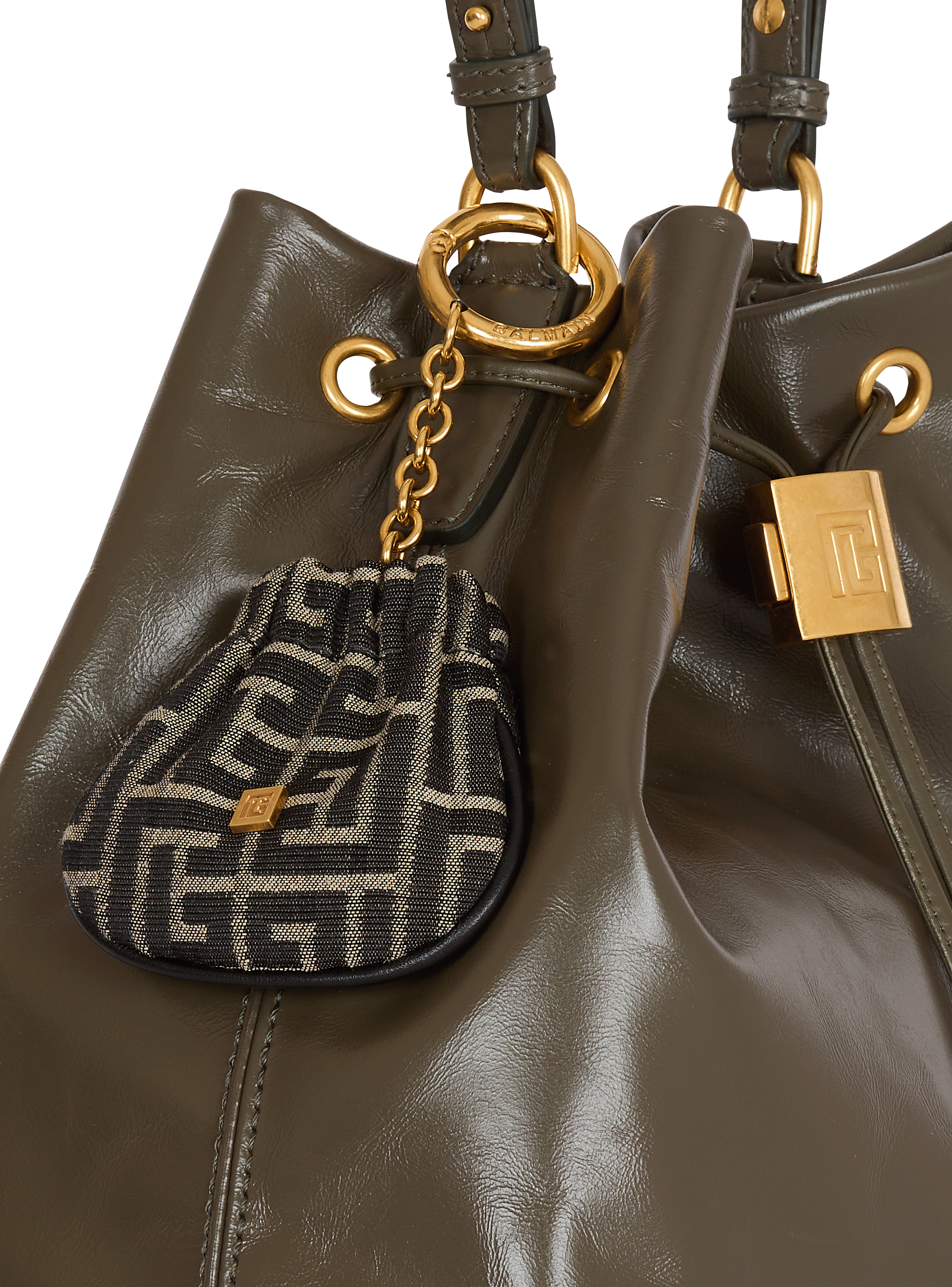 Pulse monogram jacquard key ring