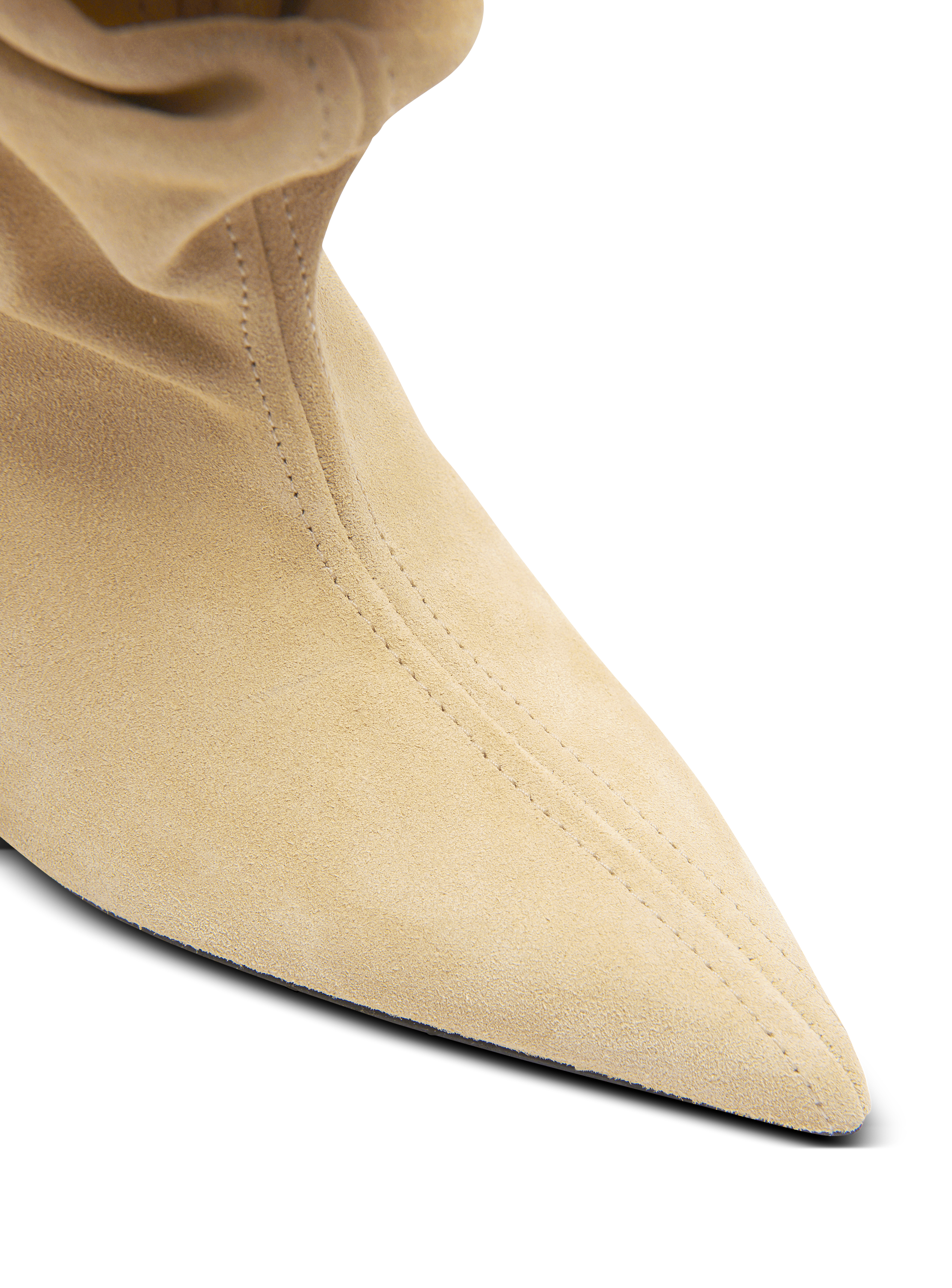 Draped suede Wedge ankle boots