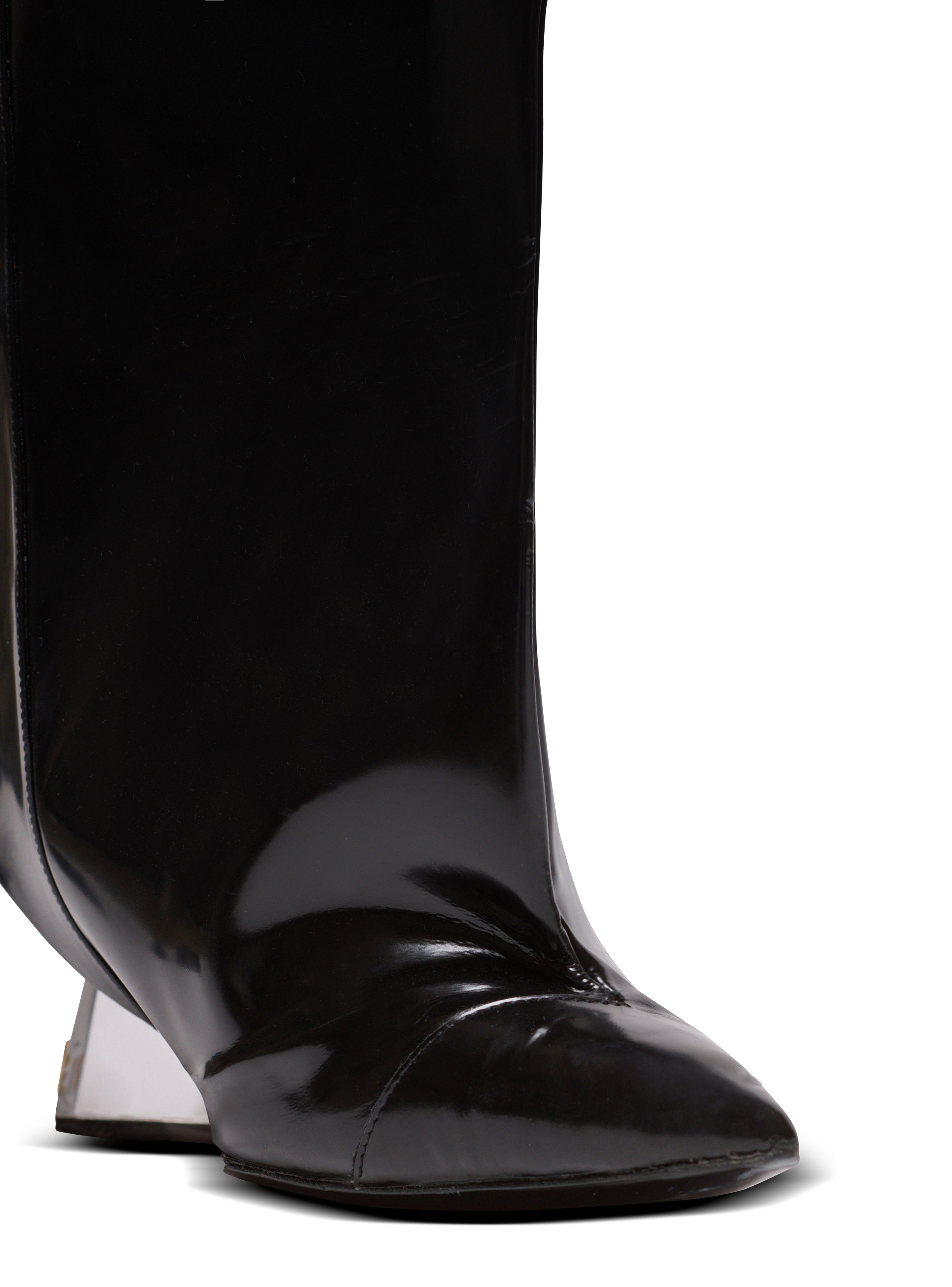 Wedge calfskin leather boots