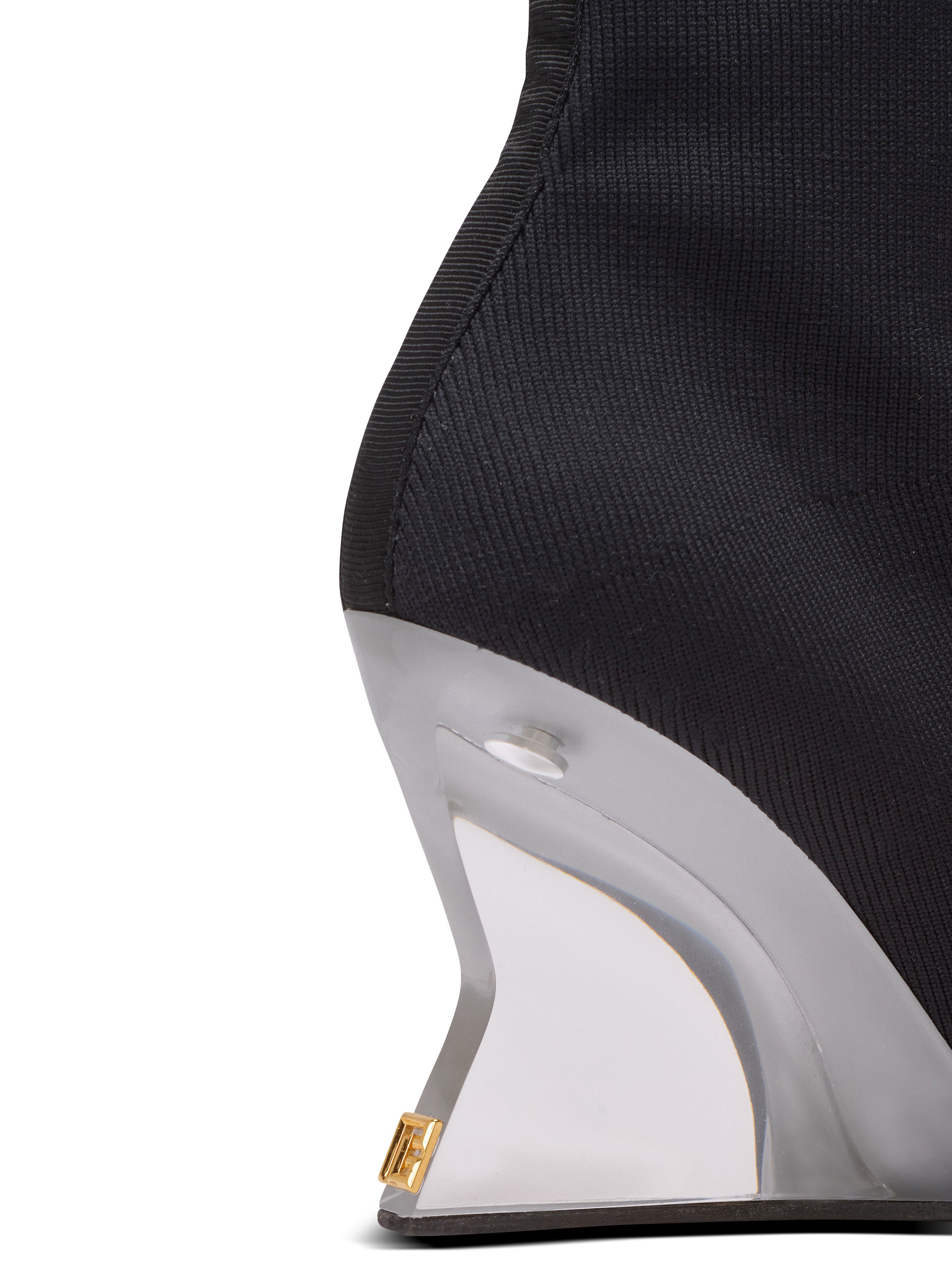 Wedge knit ankle boots