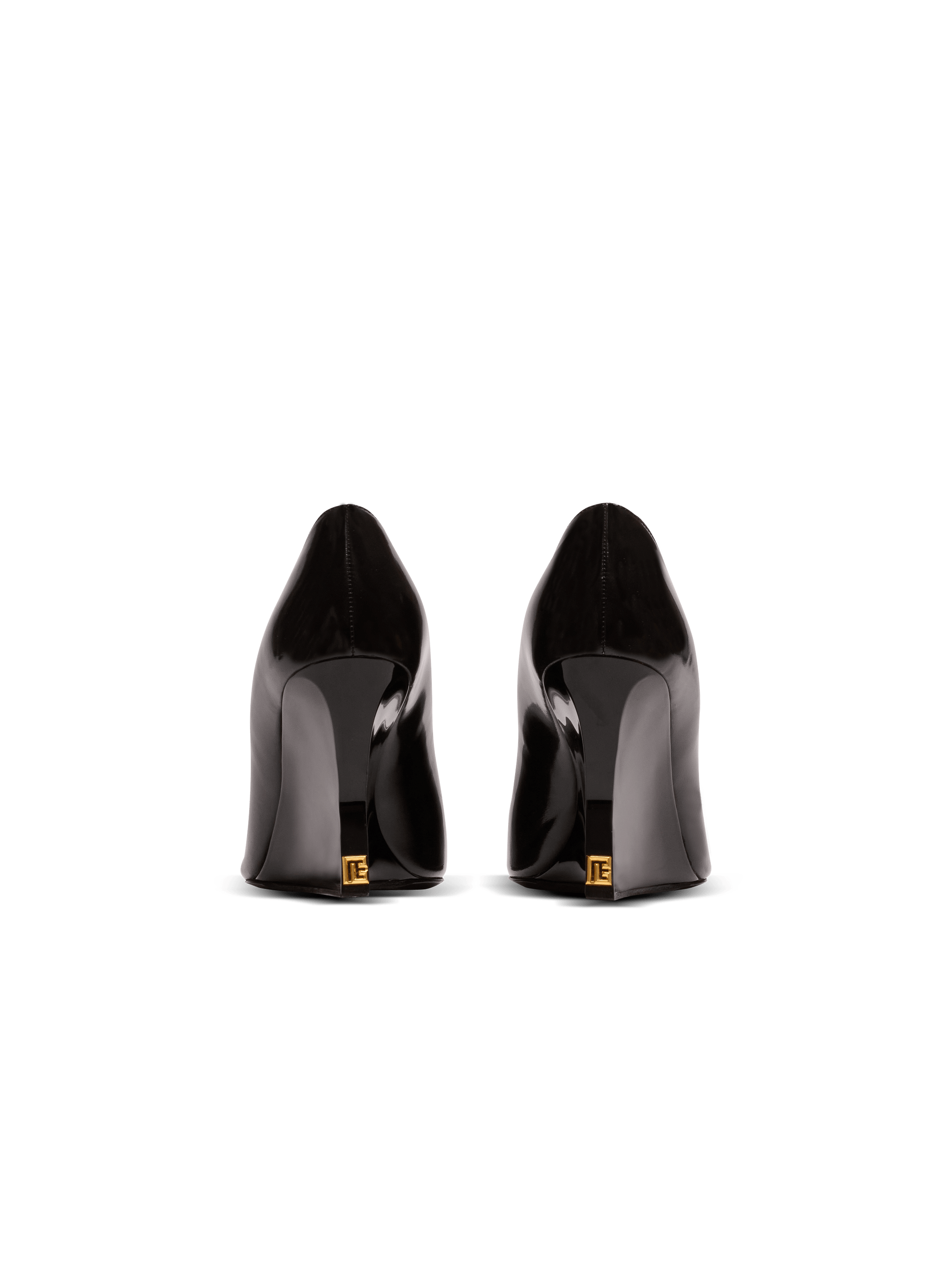 Shiny lambskin Wedge pumps