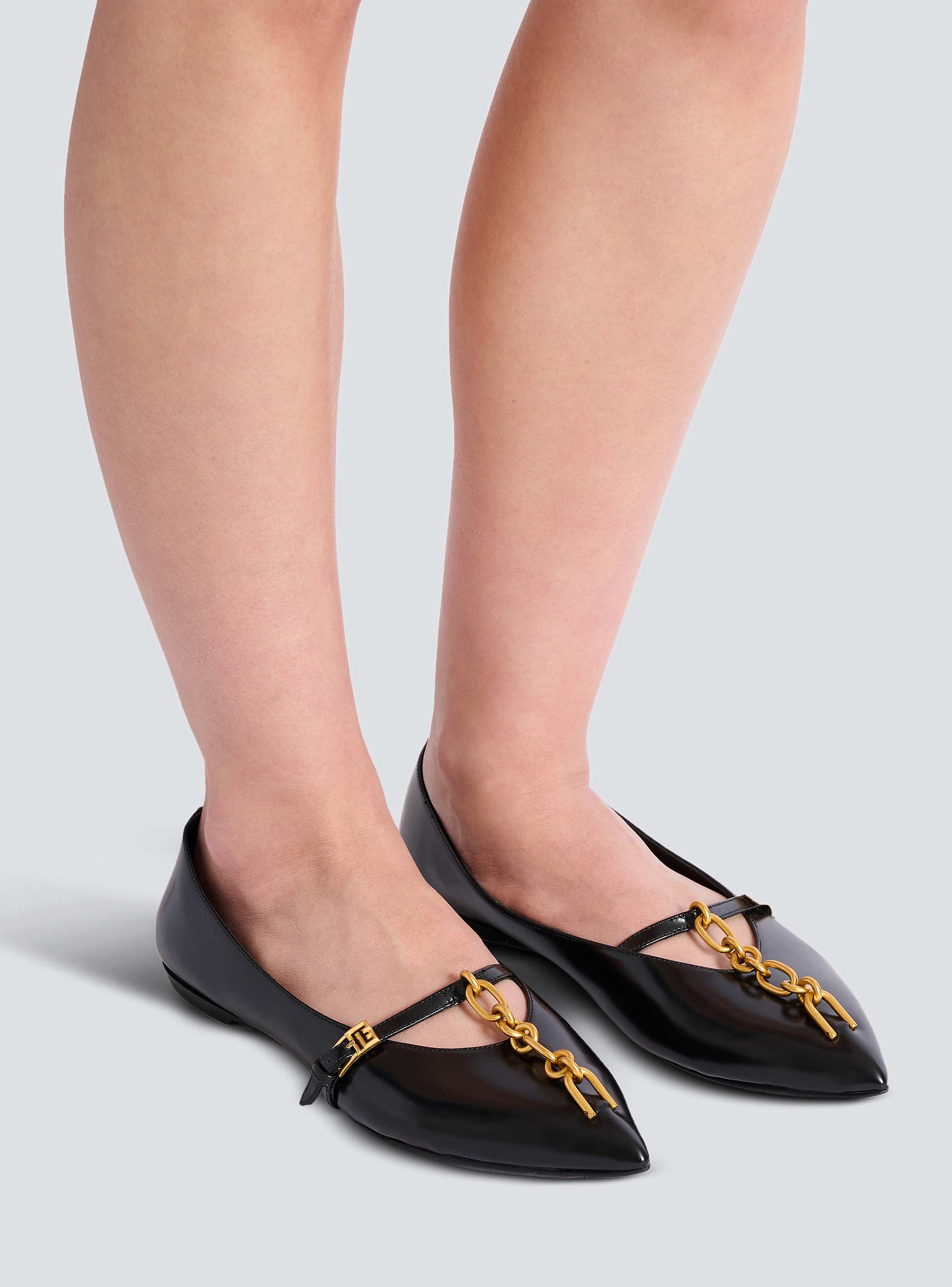 Shiny lambskin Sync ballet flats