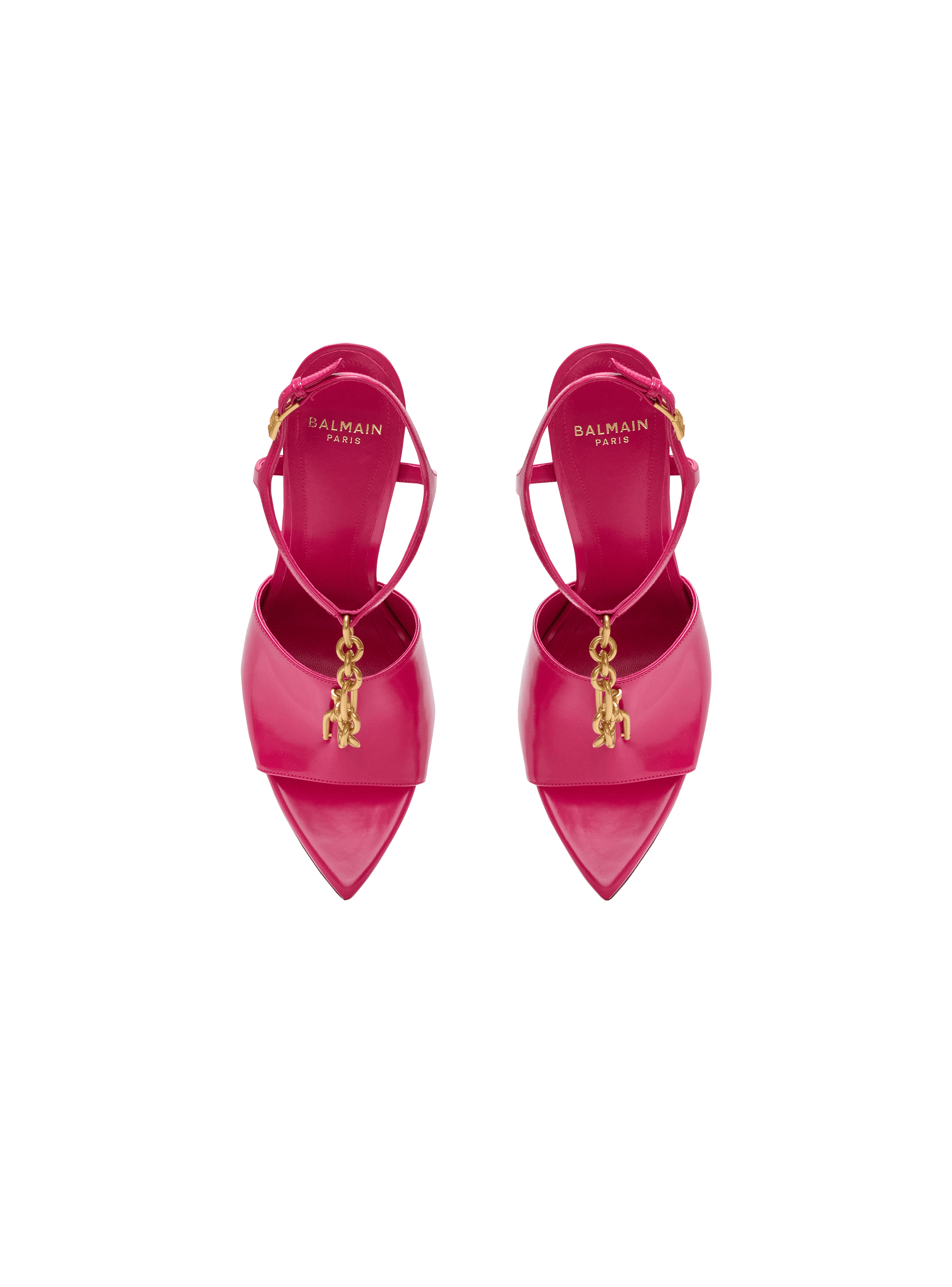 Sync sandals in shiny lambskin