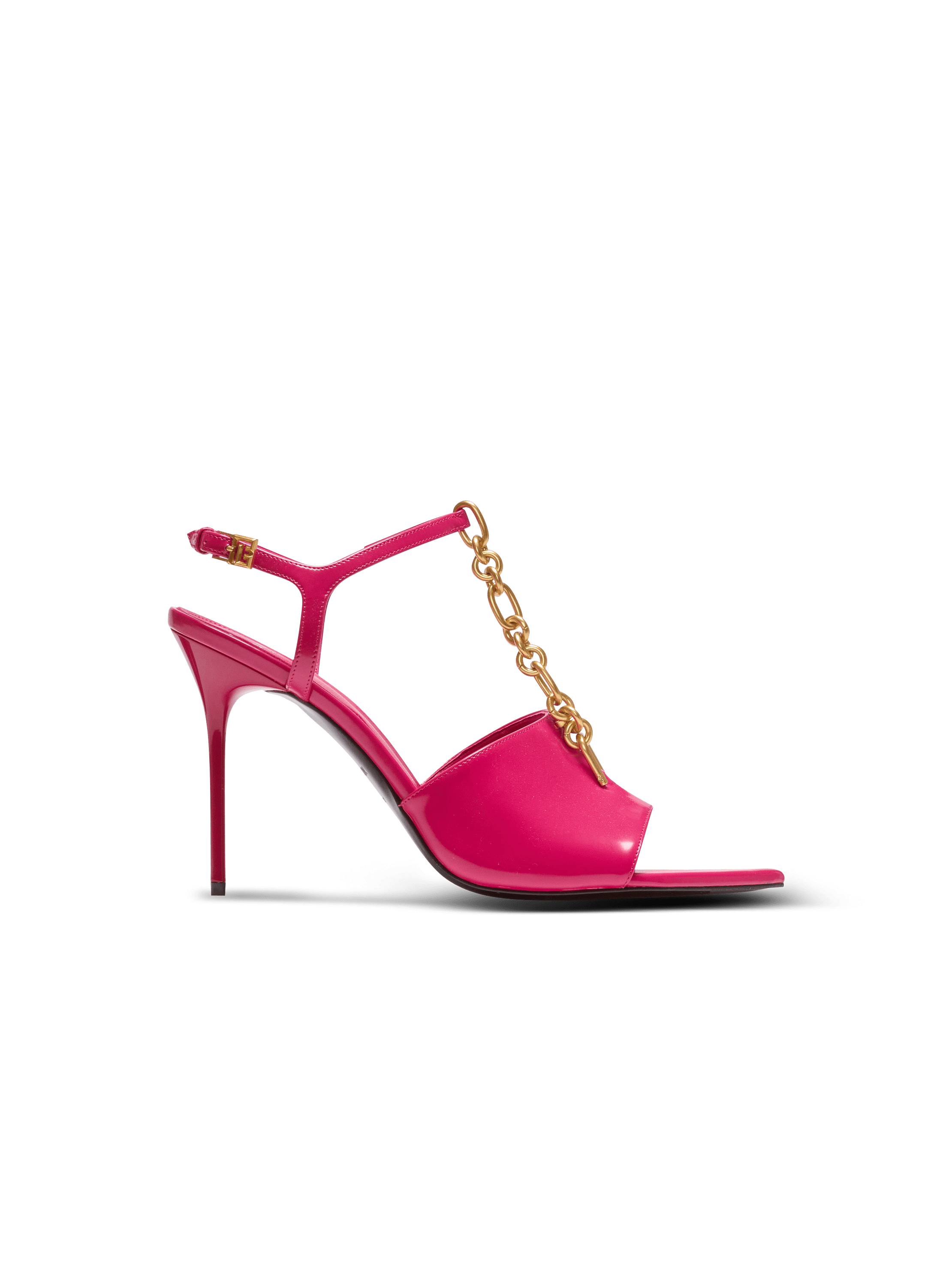 Sync sandals in shiny lambskin