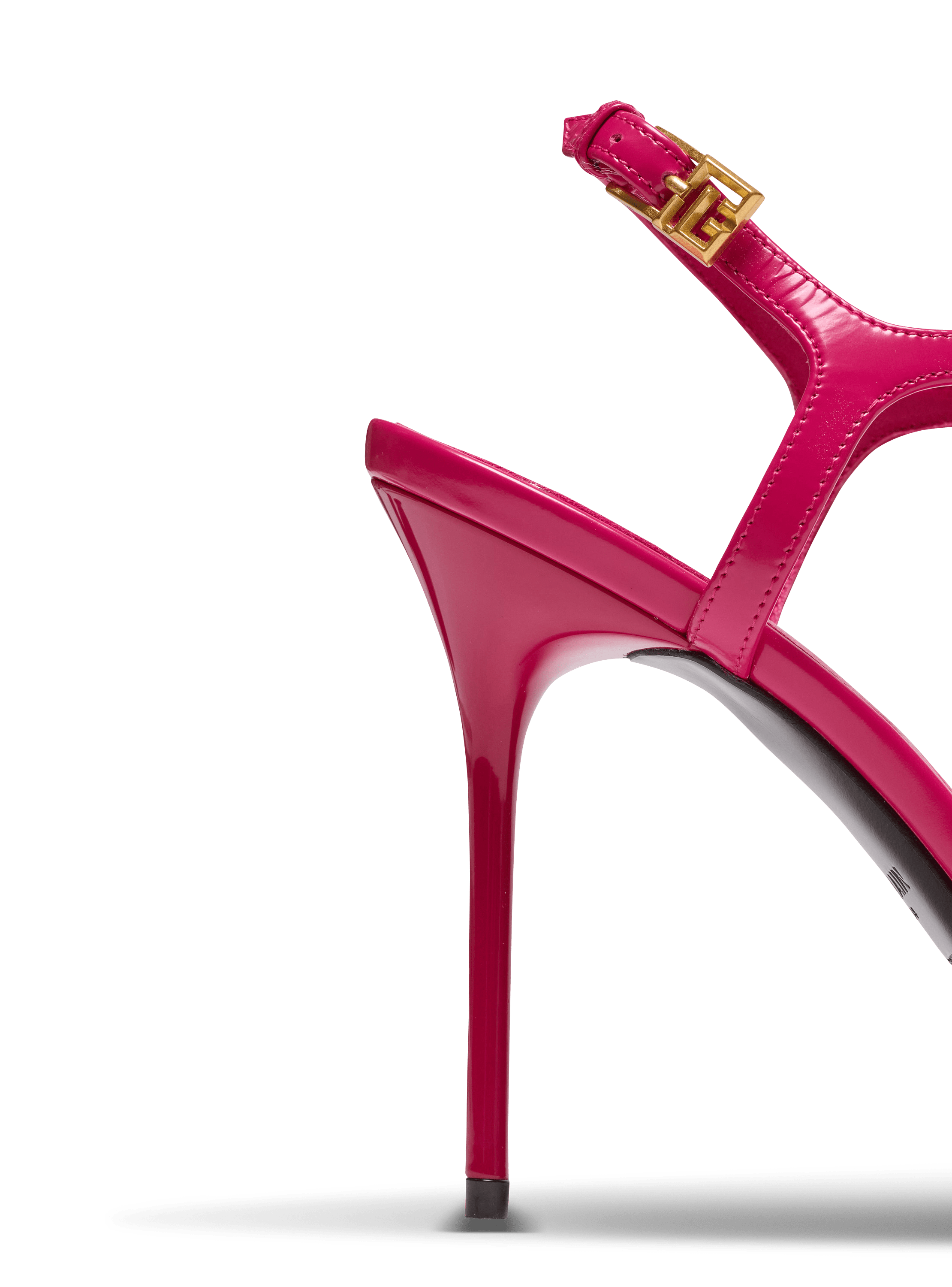 Sync sandals in shiny lambskin