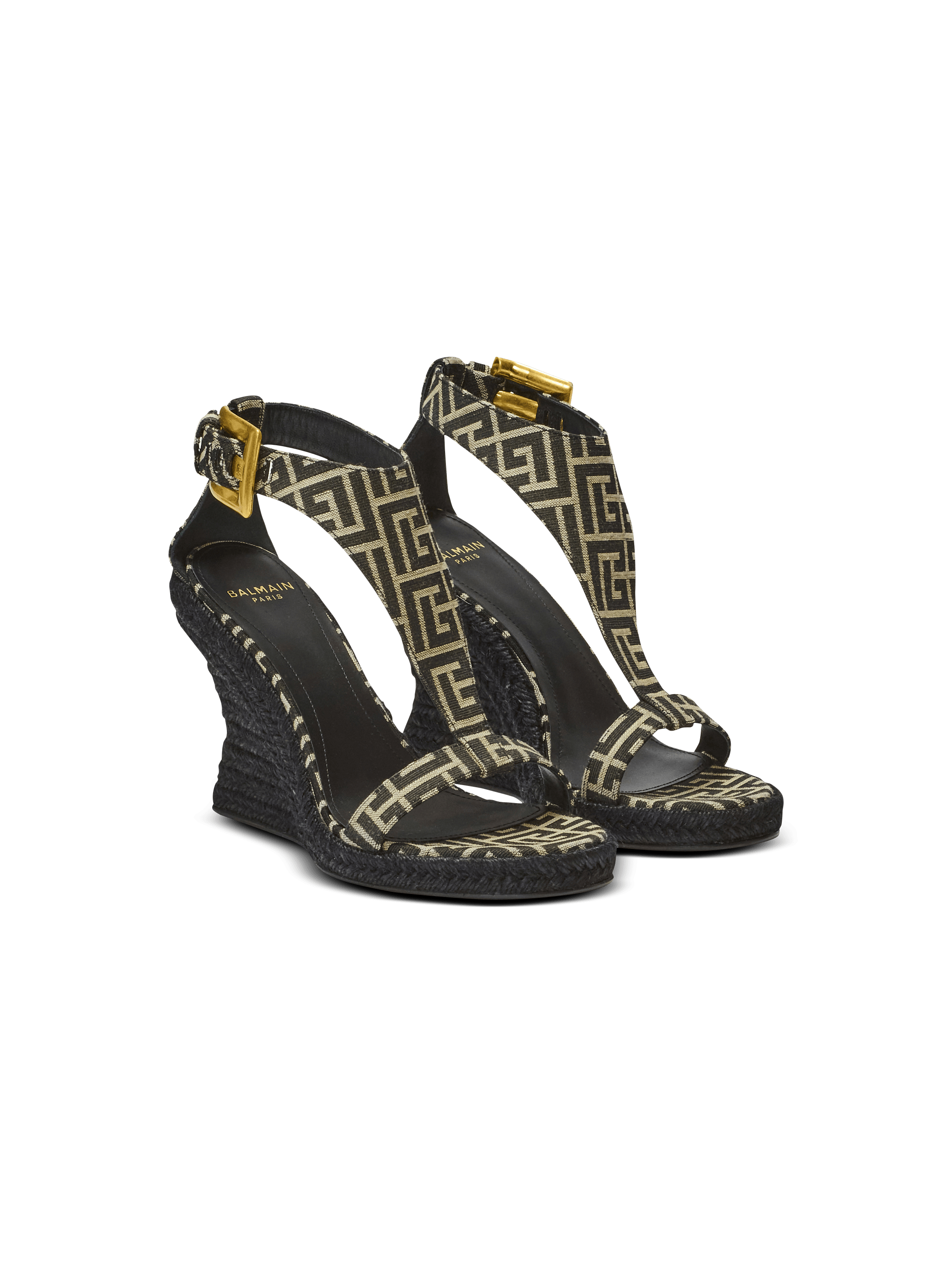 Anthem wedge espadrilles in monogram jacquard 