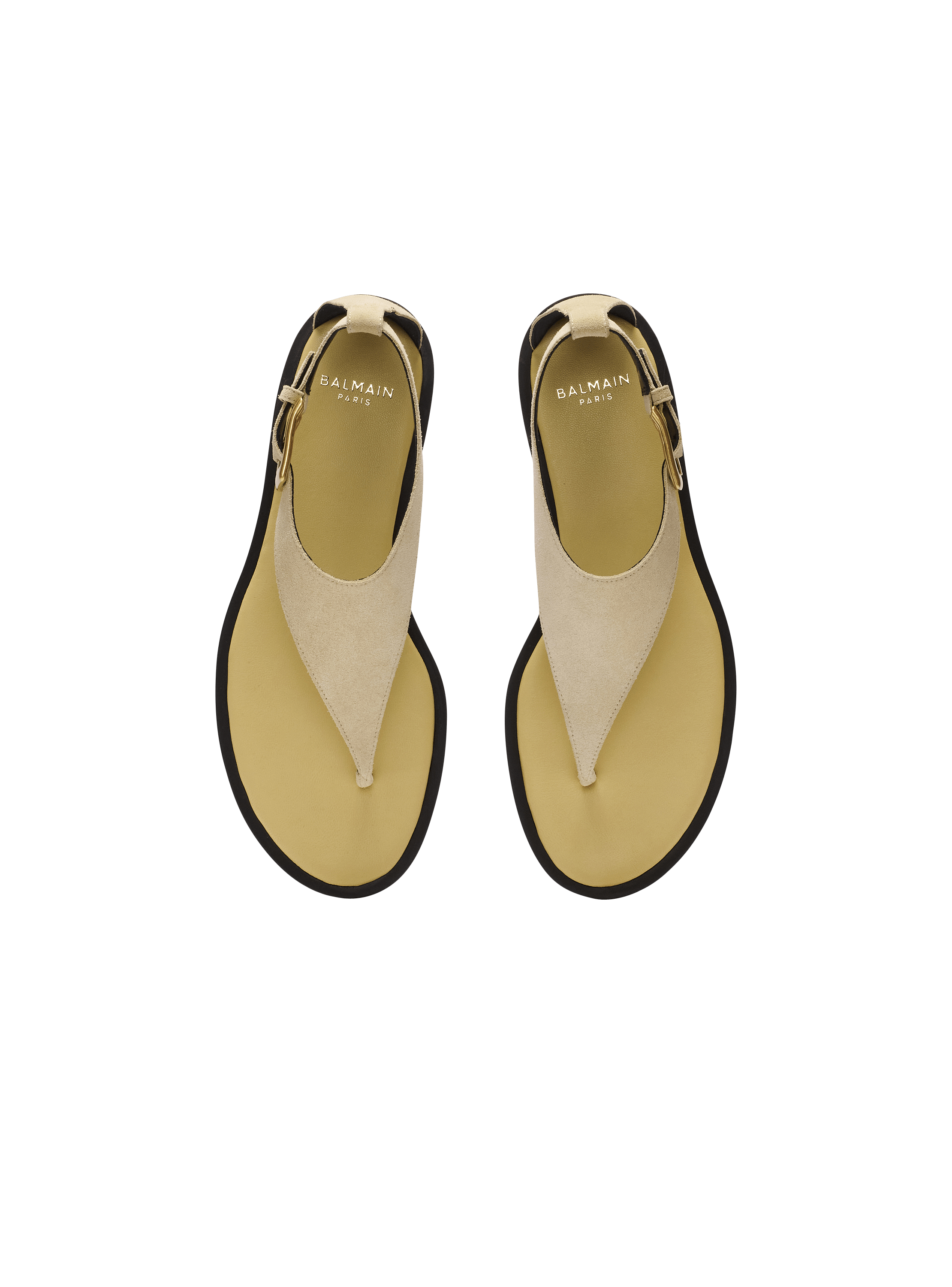 Anthem flat toe-post sandals in suede