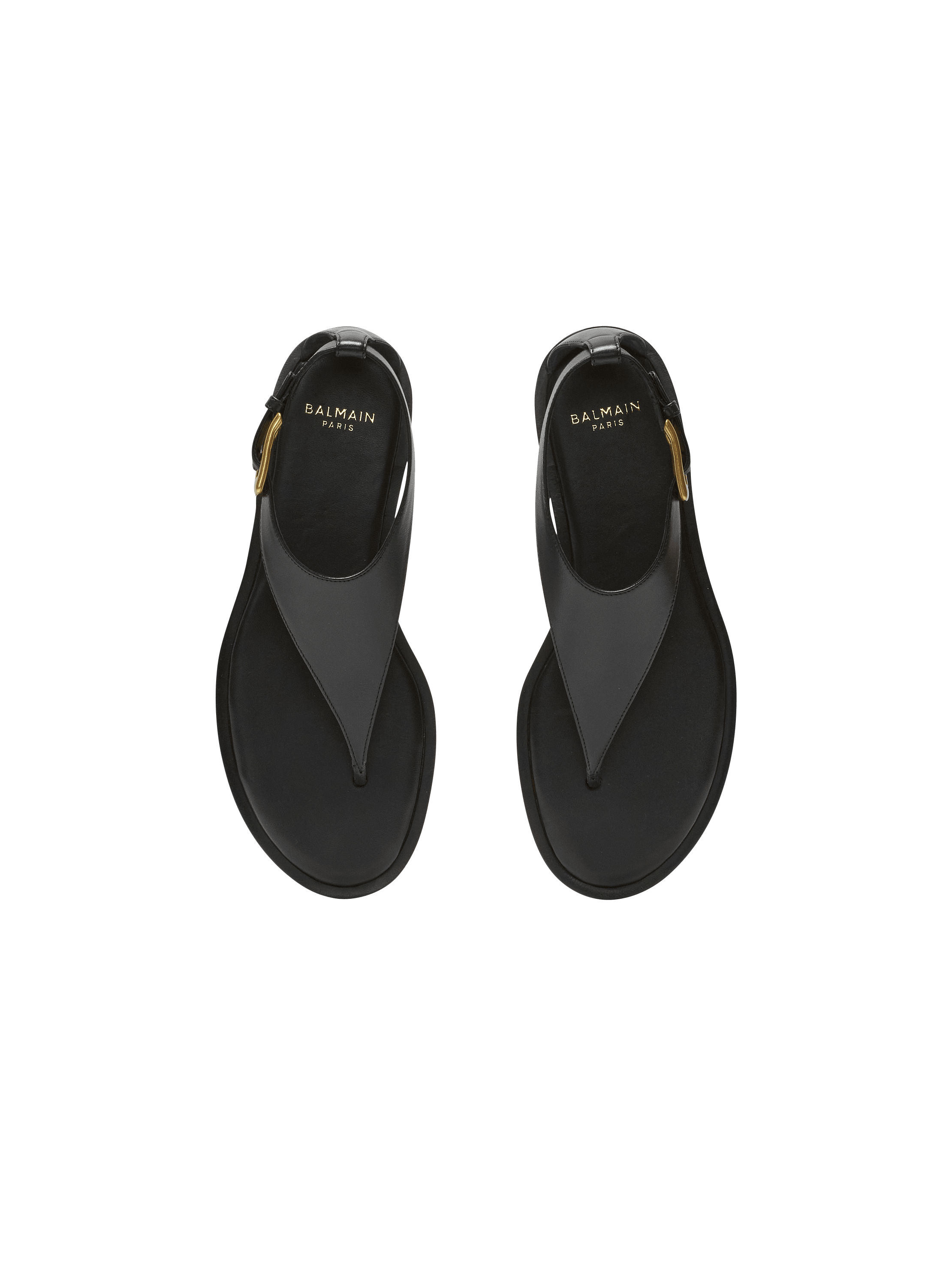 Anthem flat toe-post sandals in lambskin leather