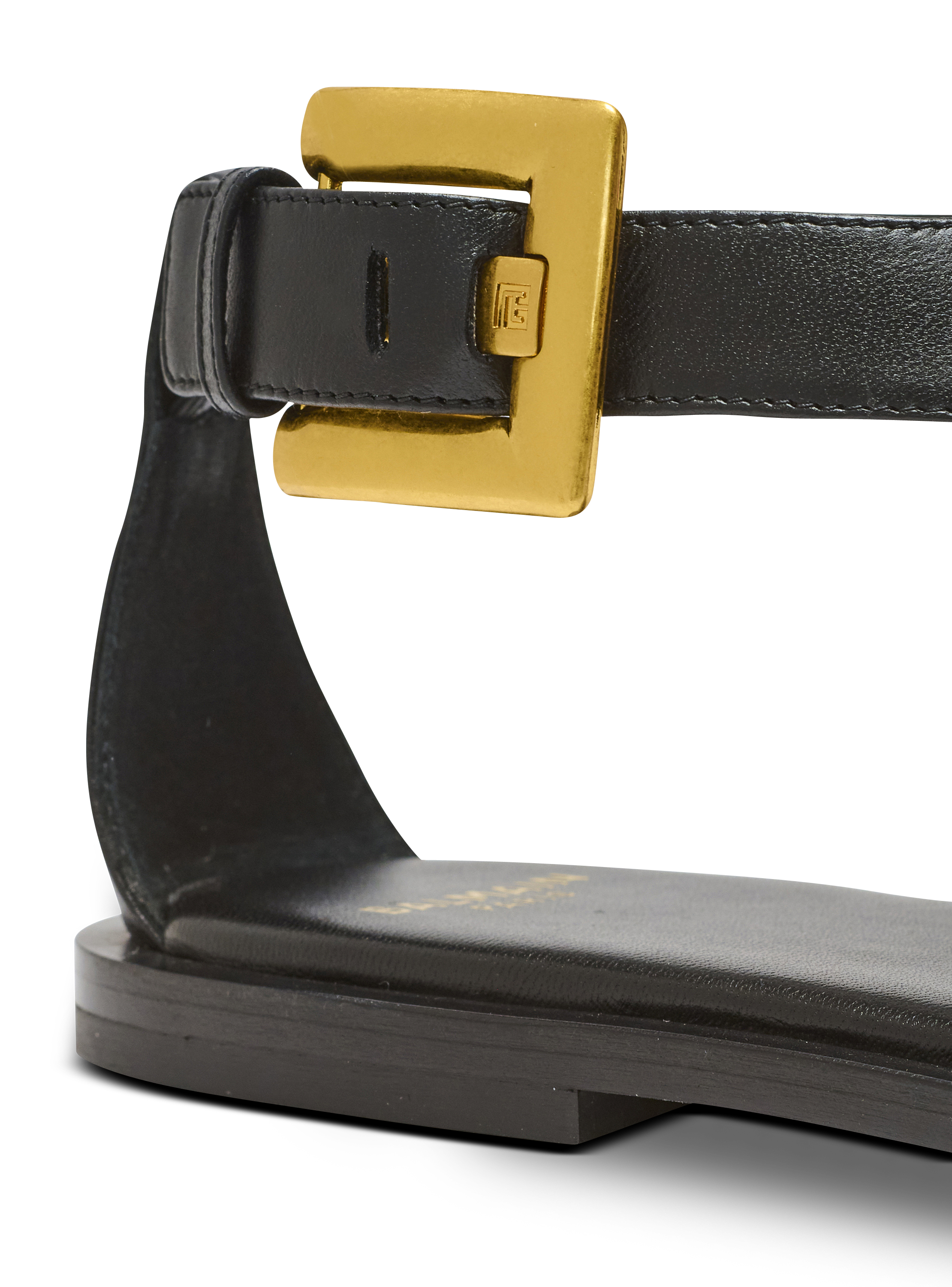 Anthem flat toe-post sandals in lambskin leather