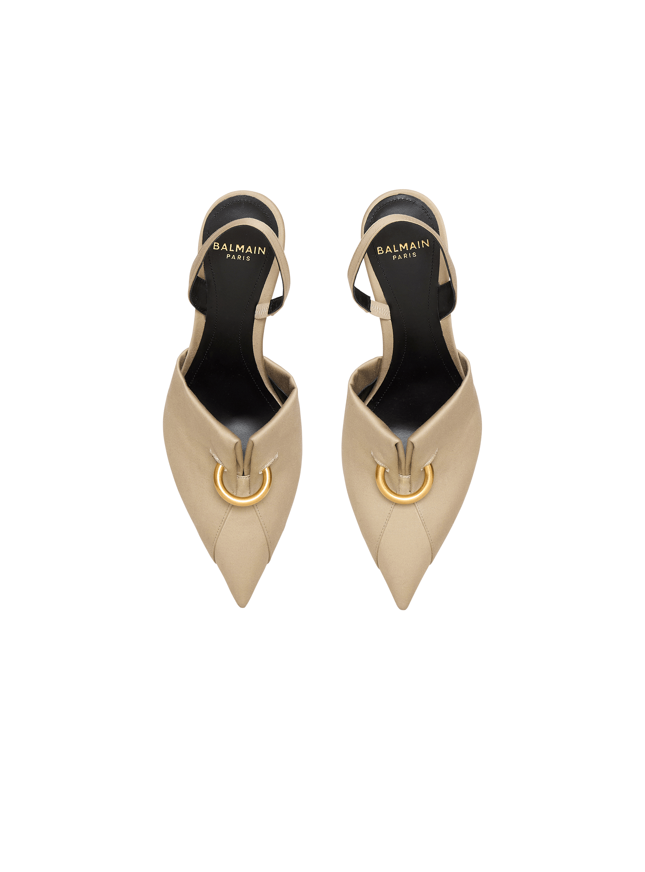 Pumps aus Baumwollgabardine mit Piercing