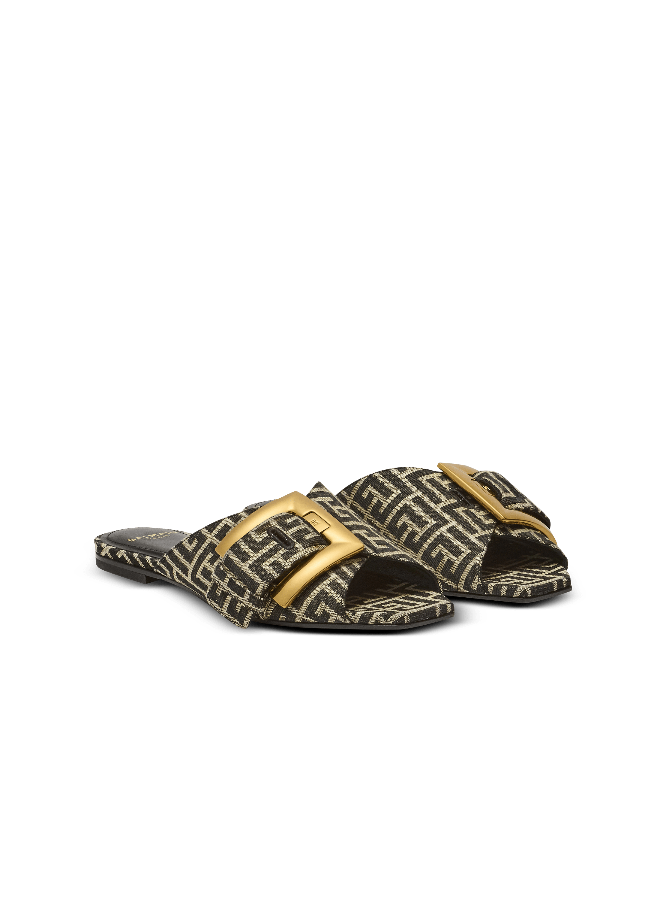 Flat monogram jacquard Anthem sandals