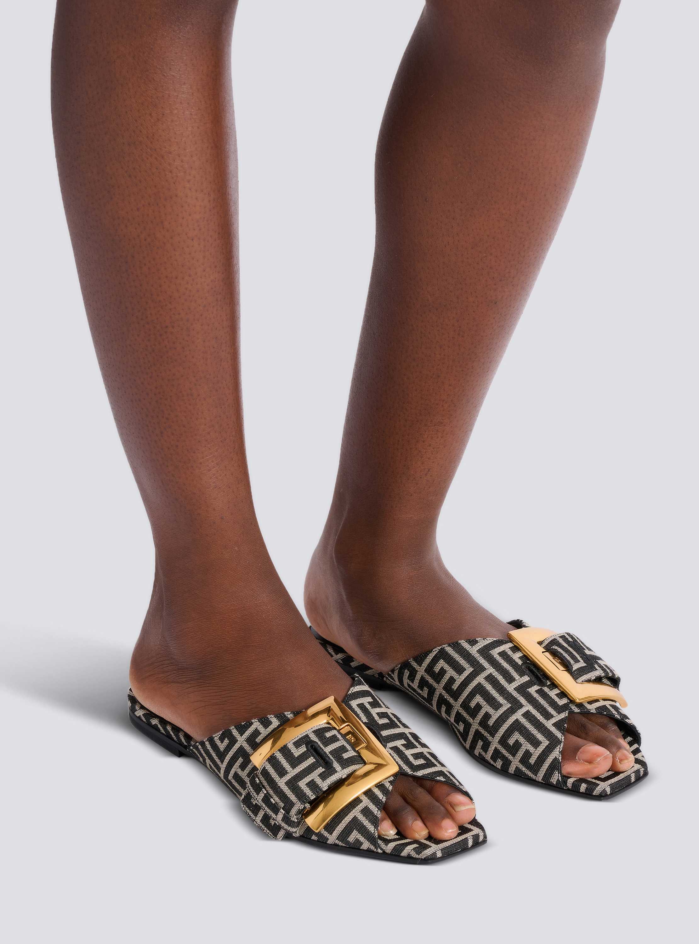 Flat monogram jacquard Anthem sandals