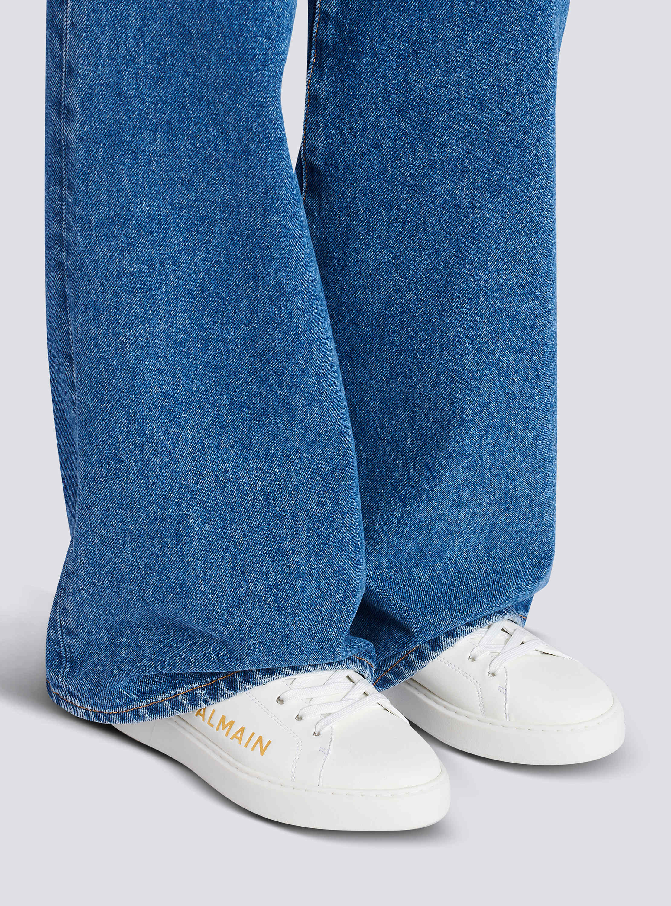 B-Court printed calfskin trainers