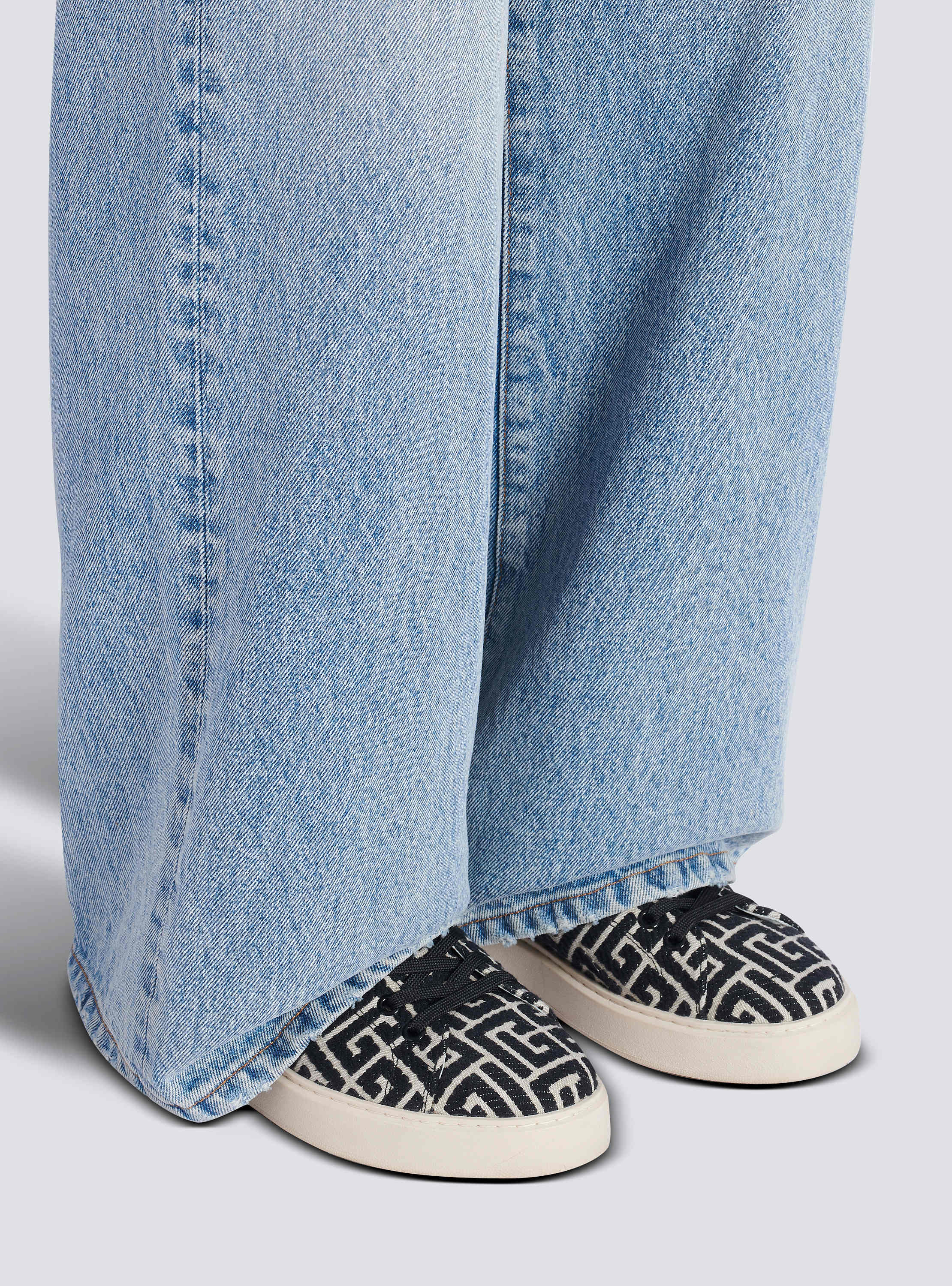 Monogram jacquard B-Court trainers