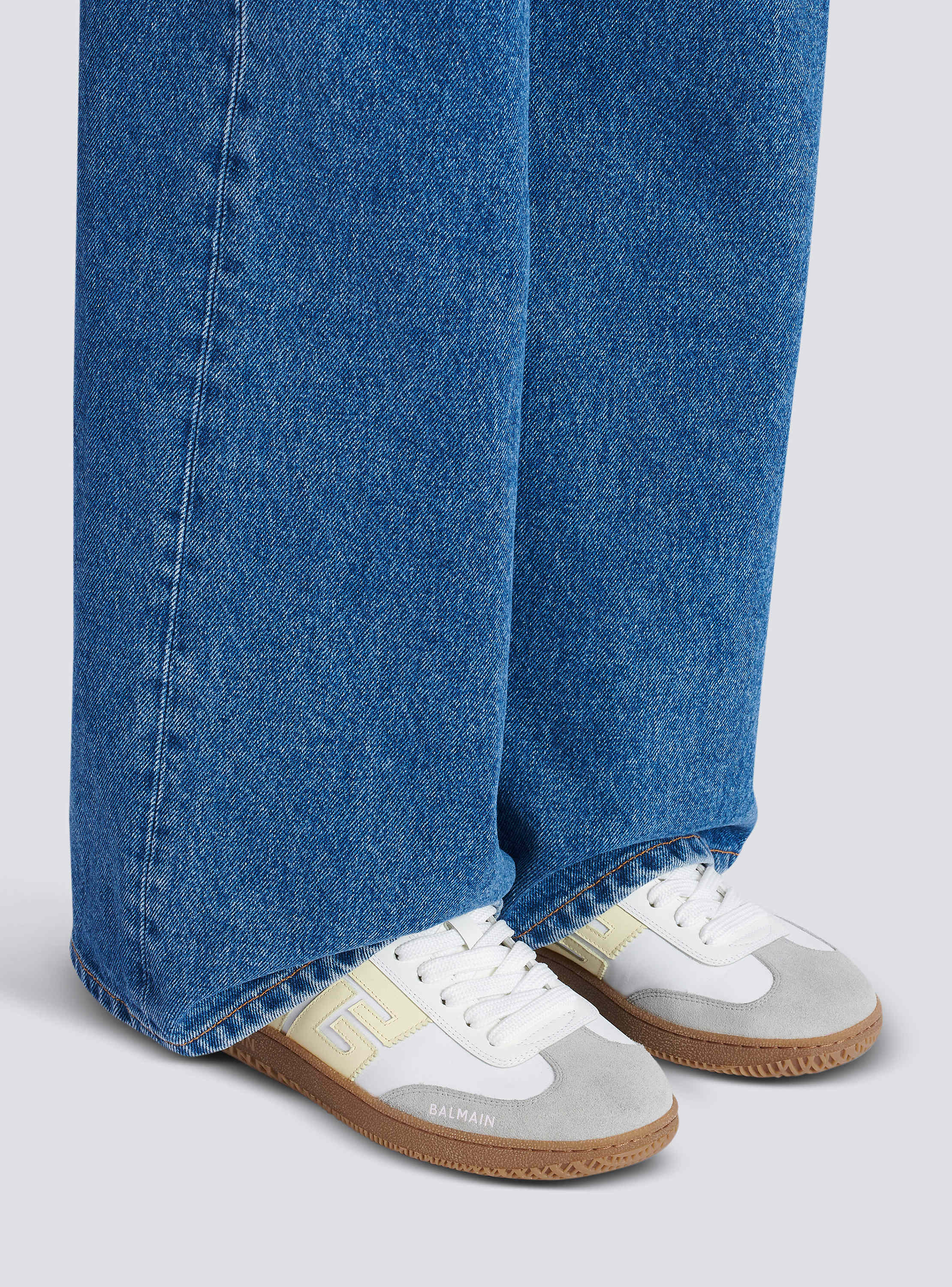 Swan trainers in calfskin and nylon