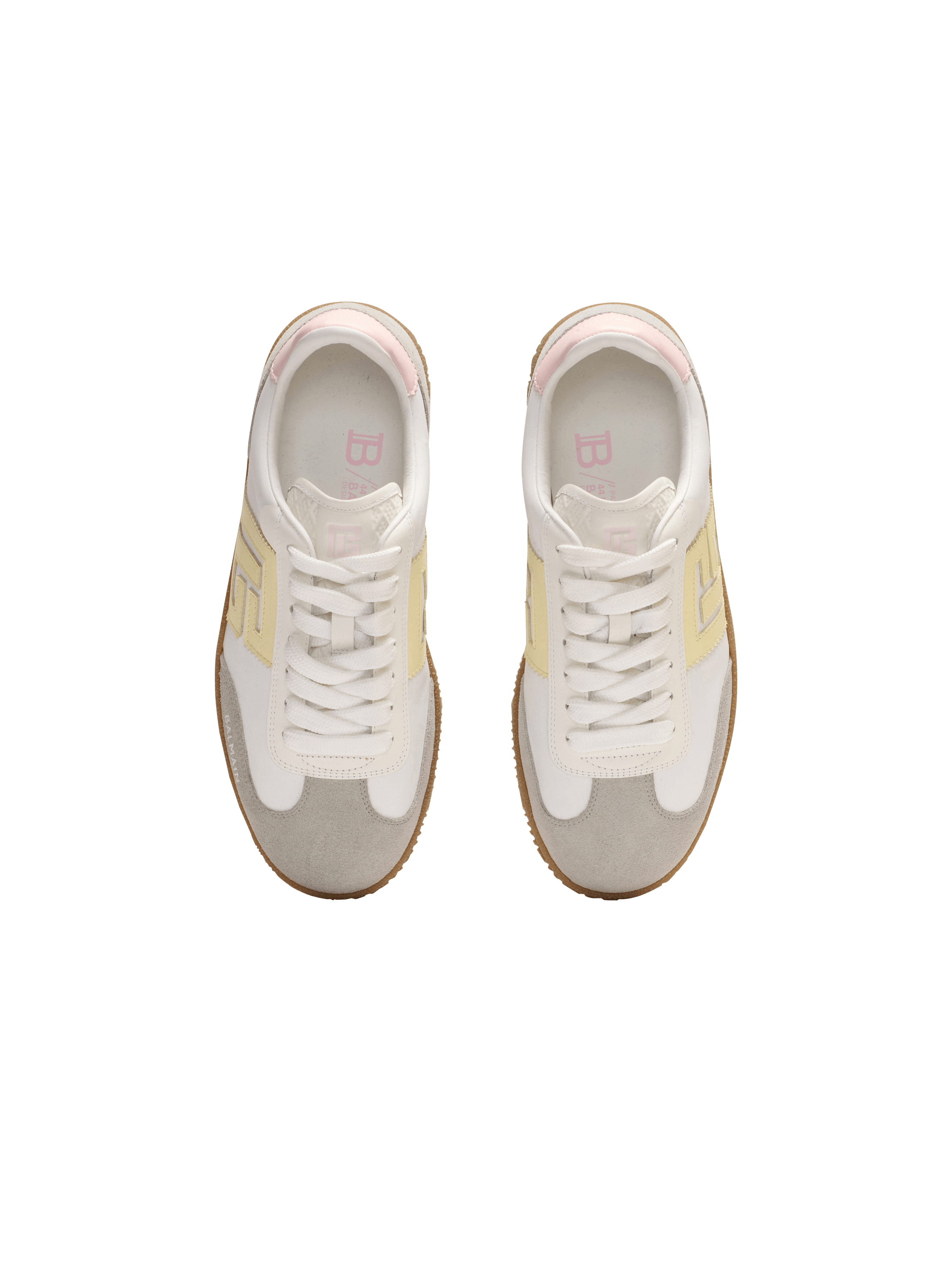 Swan trainers in calfskin and nylon