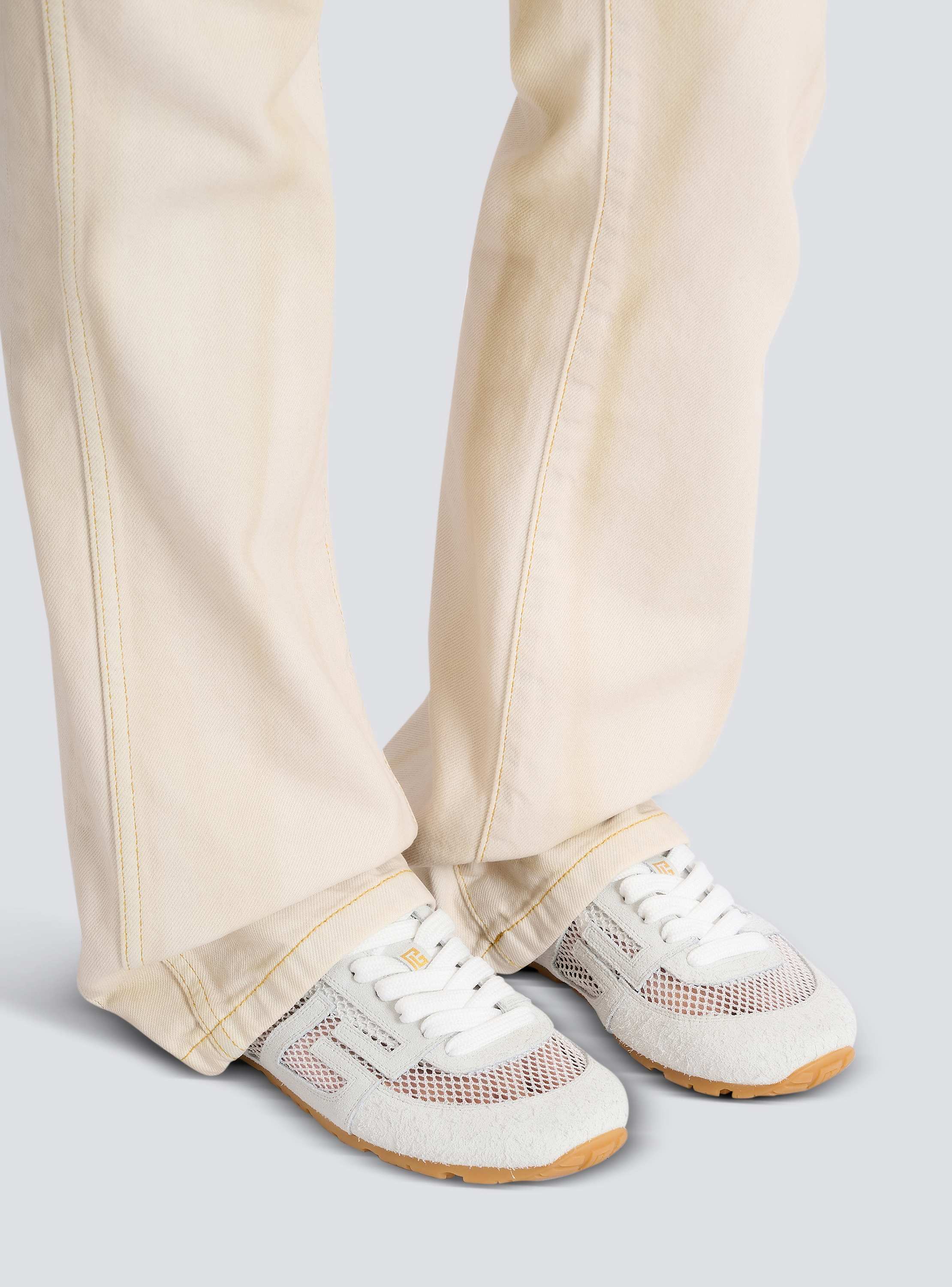 Racer 45 trainers in calfskin, suede and nylon