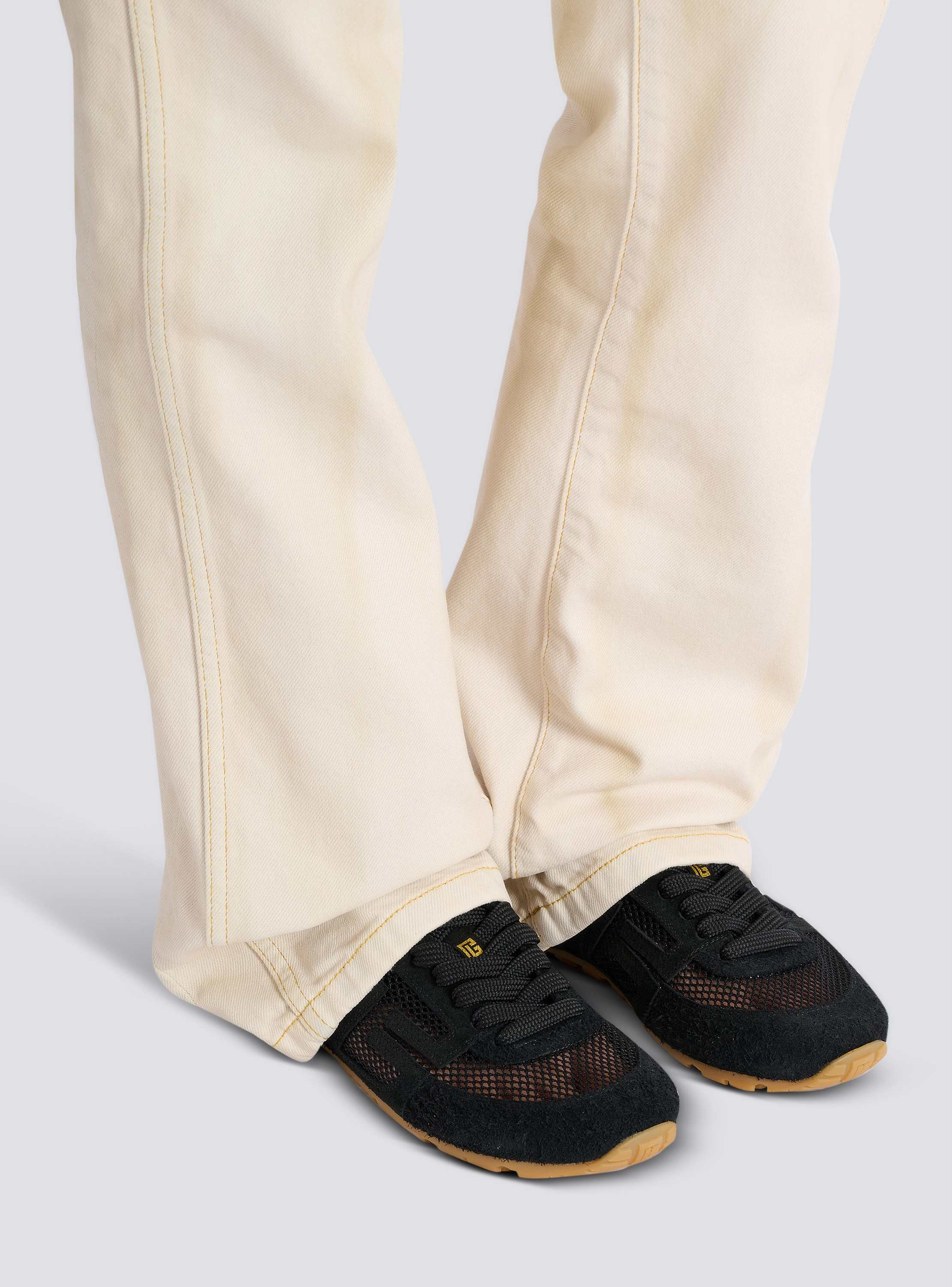 Racer 45 trainers in calfskin, suede and nylon