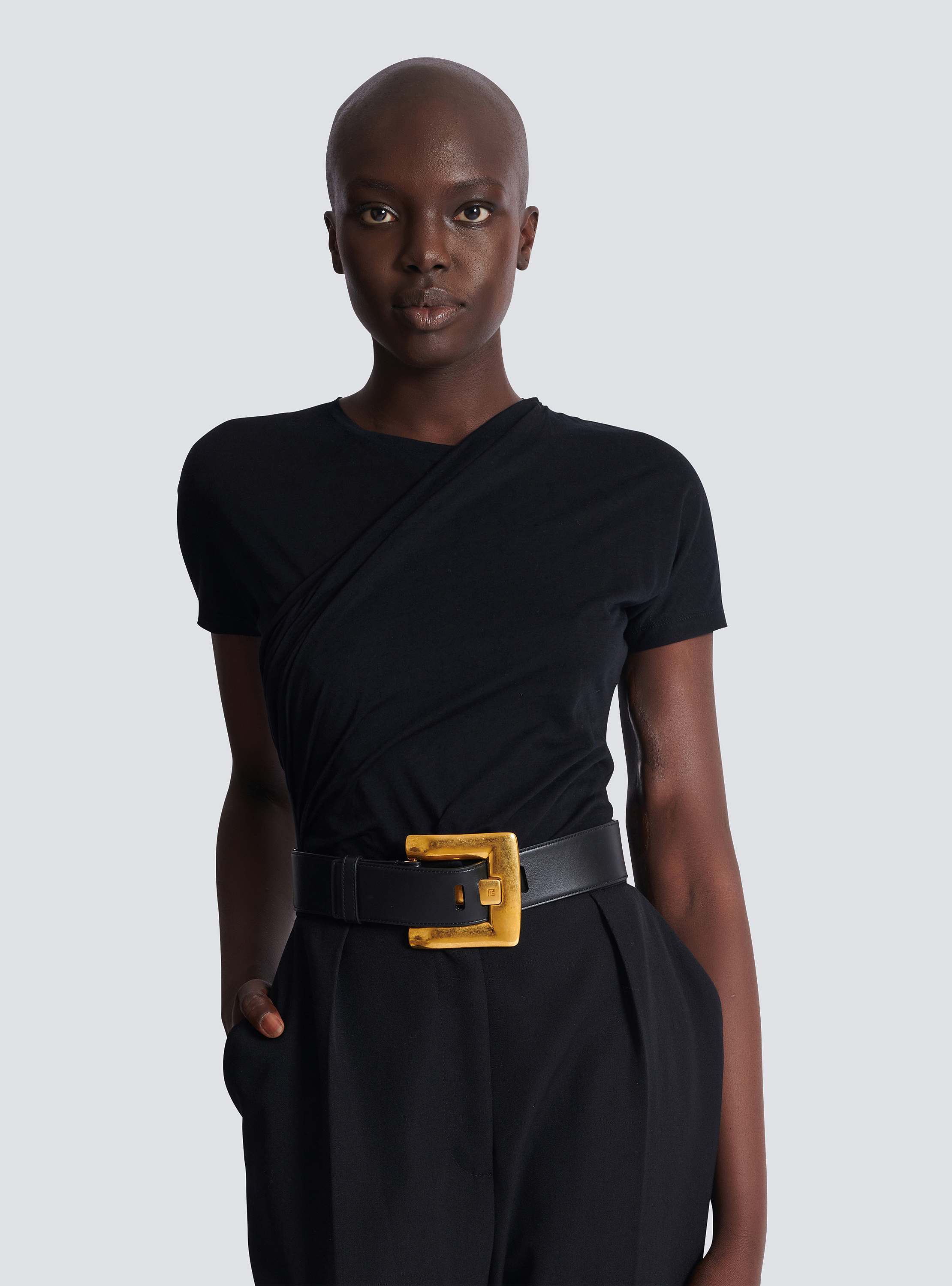 Anthem calfskin leather belt