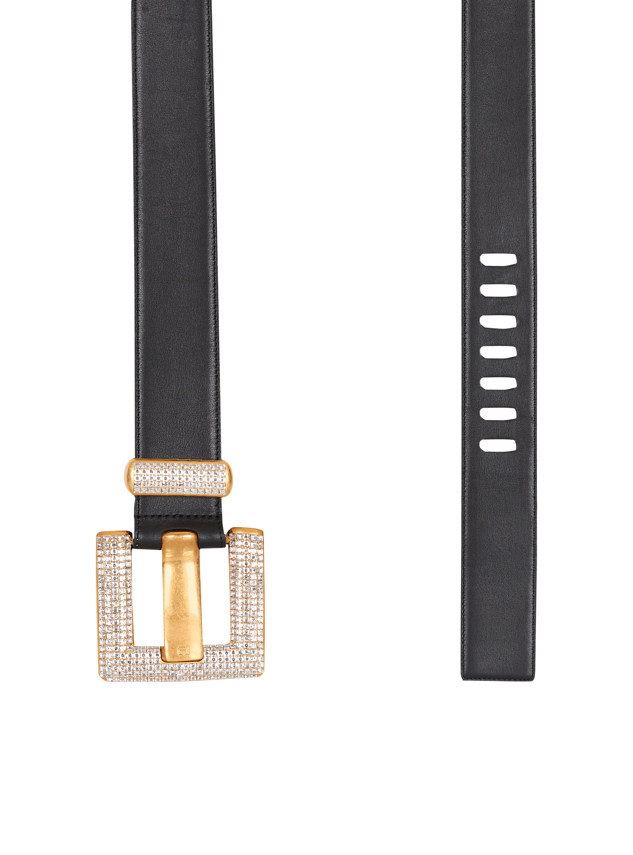 Anthem calfskin and crystal belt