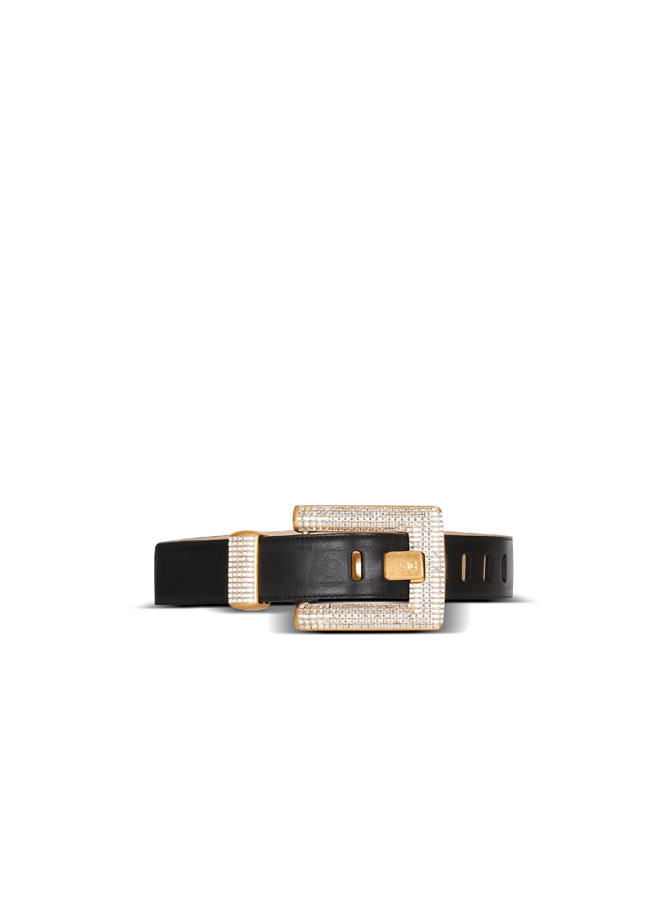 Anthem calfskin and crystal belt