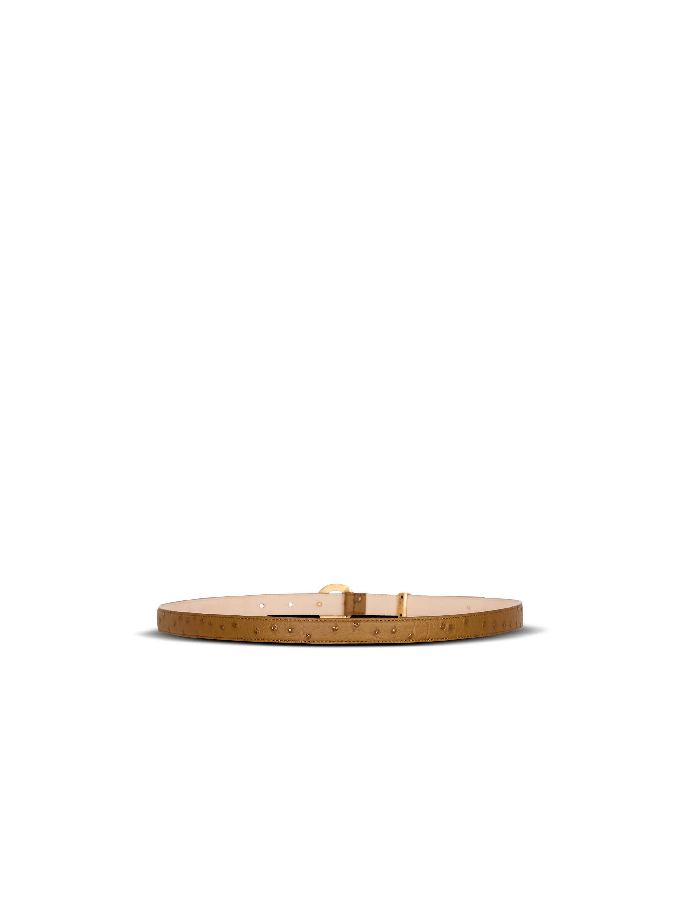 Embossed calfskin T-Bar belt