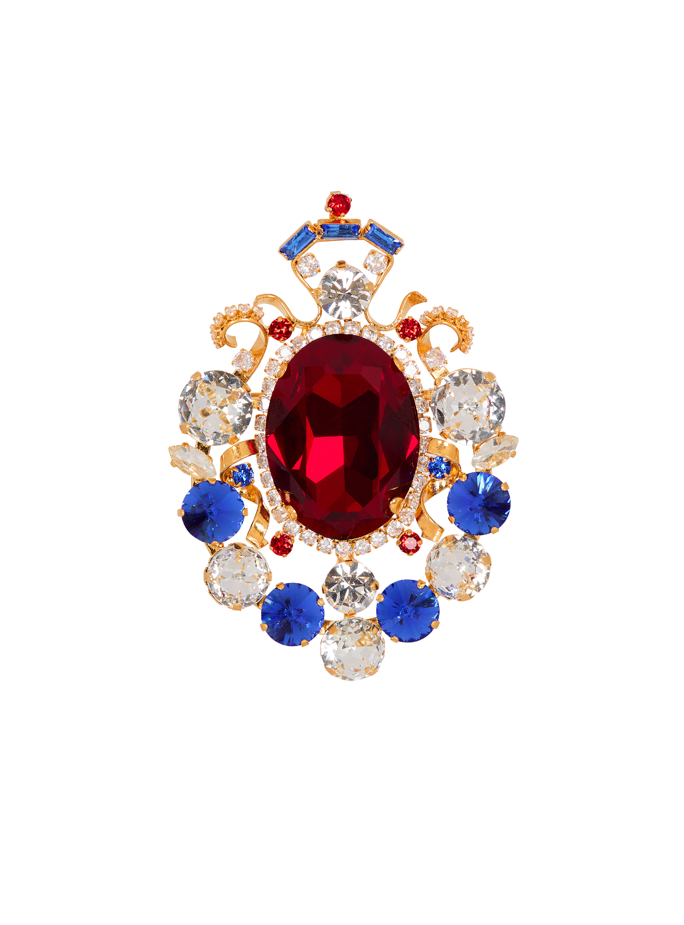 Gems crystal brooch