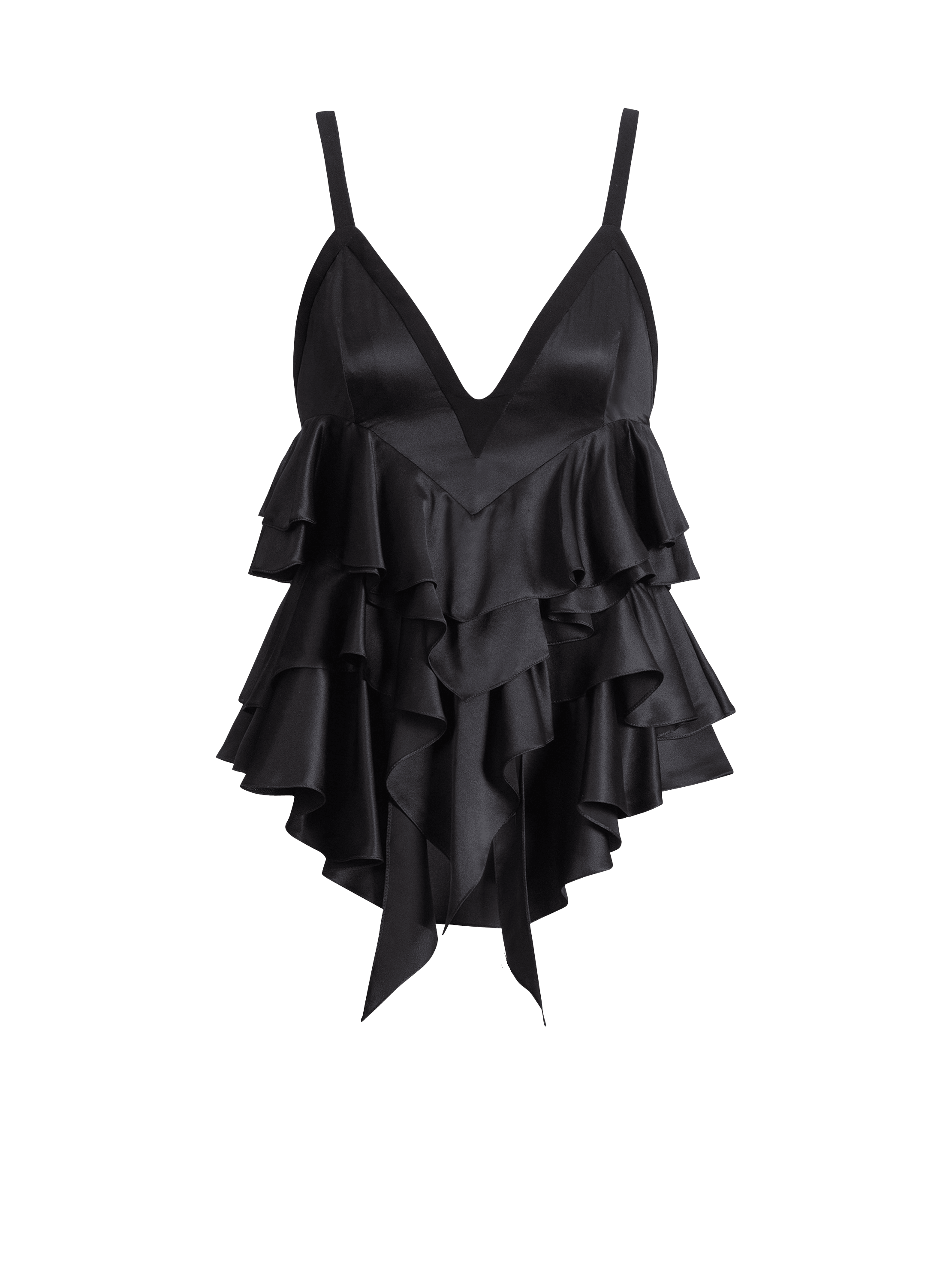 Top &agrave; fines bretelles en satin