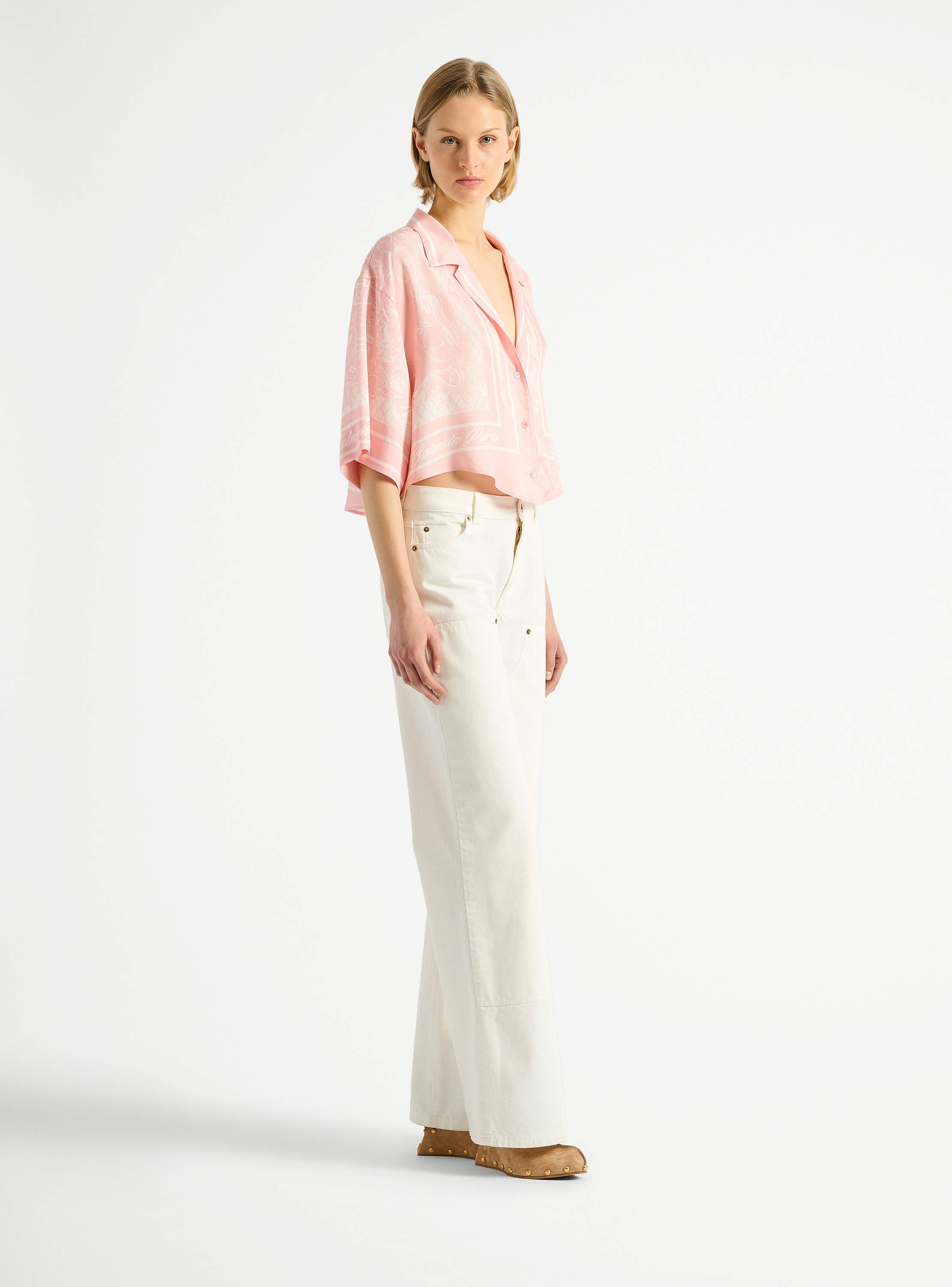 Printed Foulard pyjama shirt