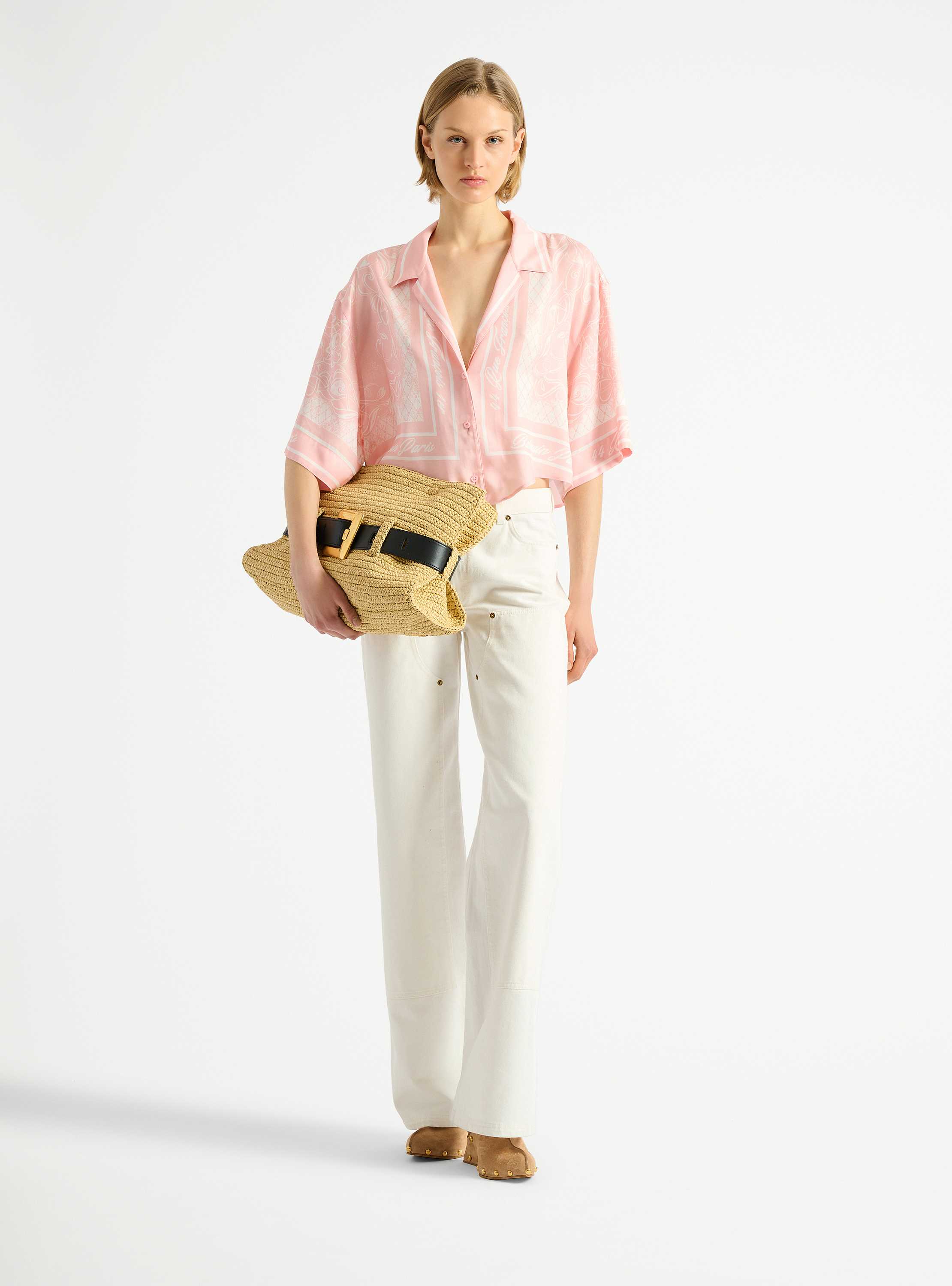 Printed Foulard pyjama shirt