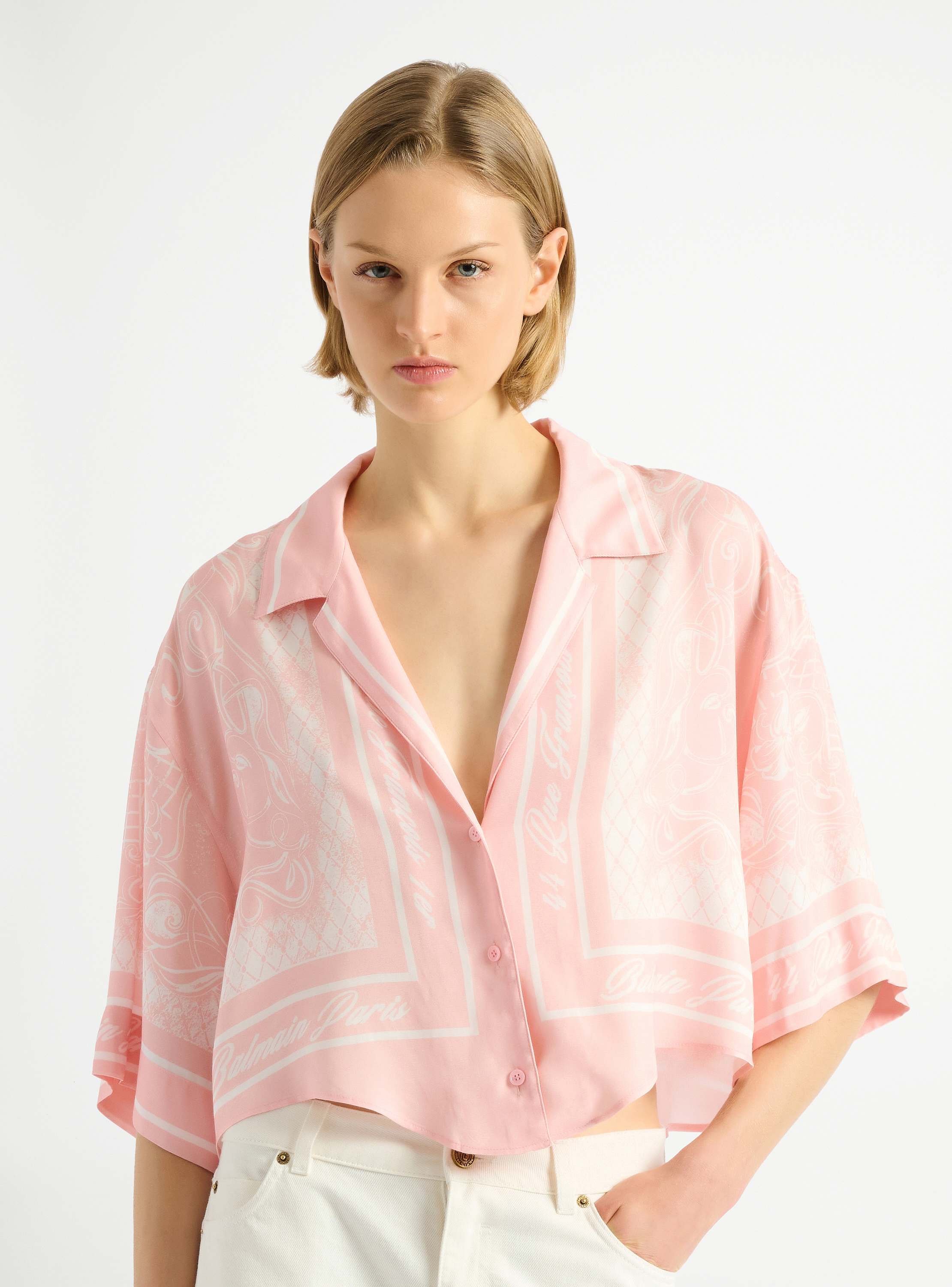 Printed Foulard pyjama shirt