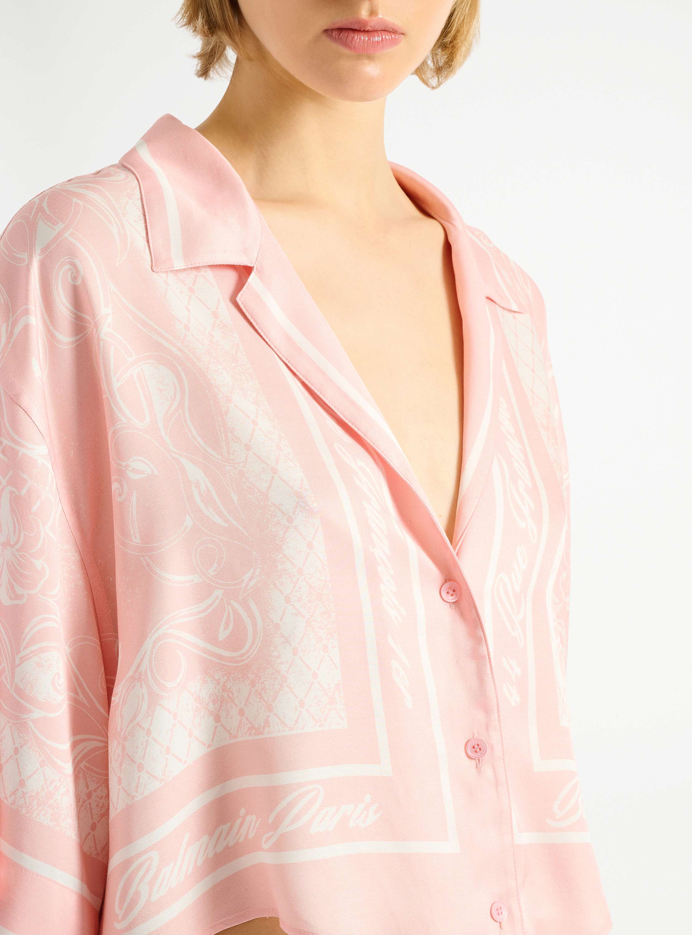 Printed Foulard pyjama shirt